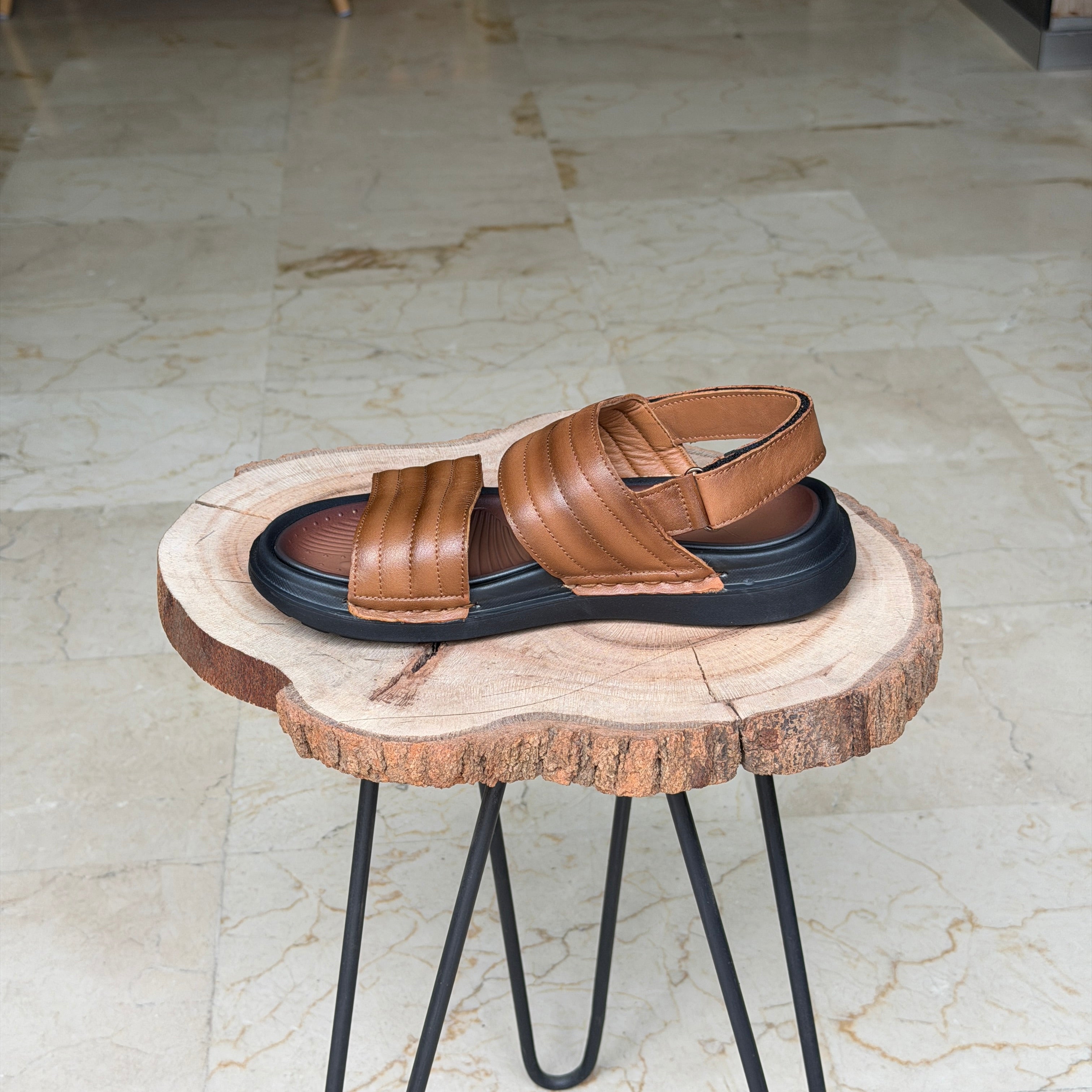 SANDALE EN CUIR Ergonomic Arch S41 TABA