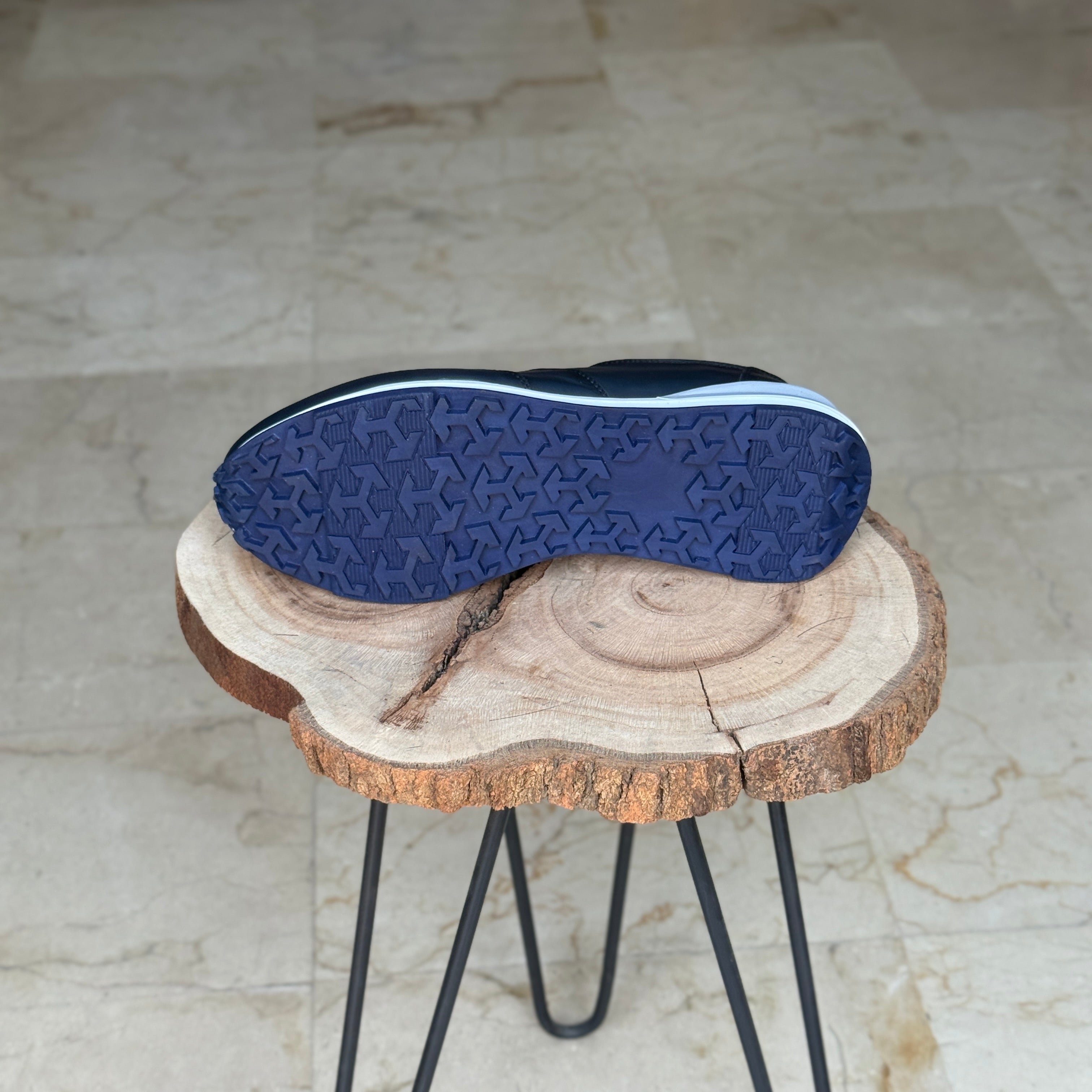 BASKET EN CUIR 838 BLEU
