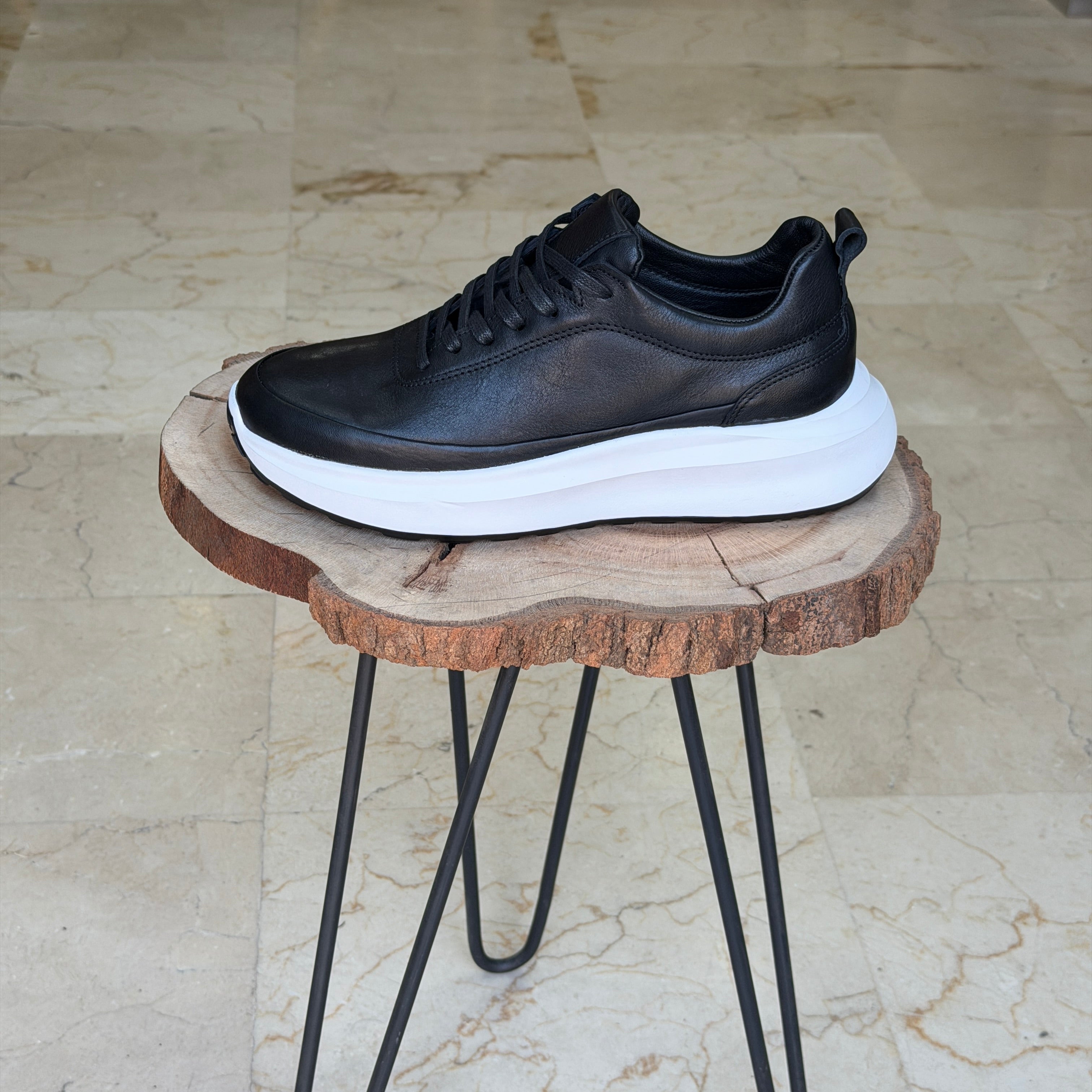 Basket en cuir - 934 Noir