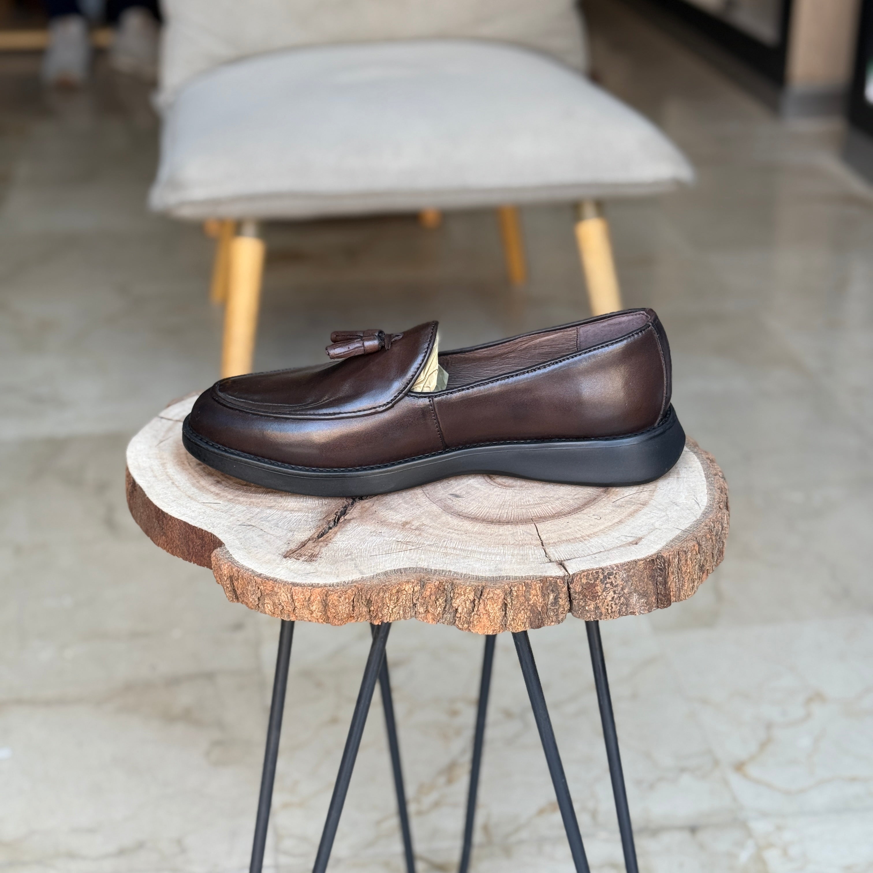 CHAUSSURES EN CUIR VÈRITABLES ELLEGANO 343 MARRON