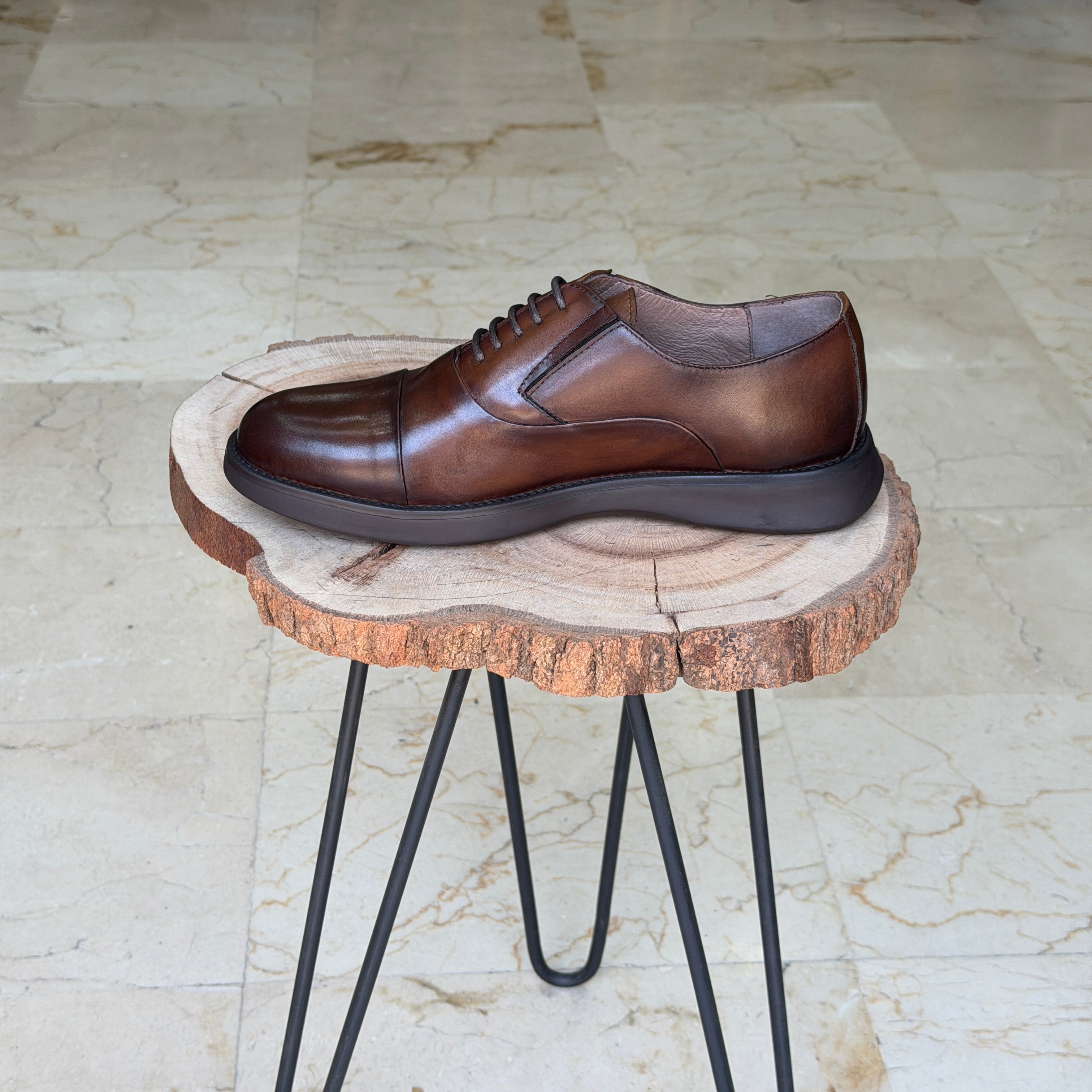 CHAUSSURES EN CUIR ELLEGANO 380 TABA