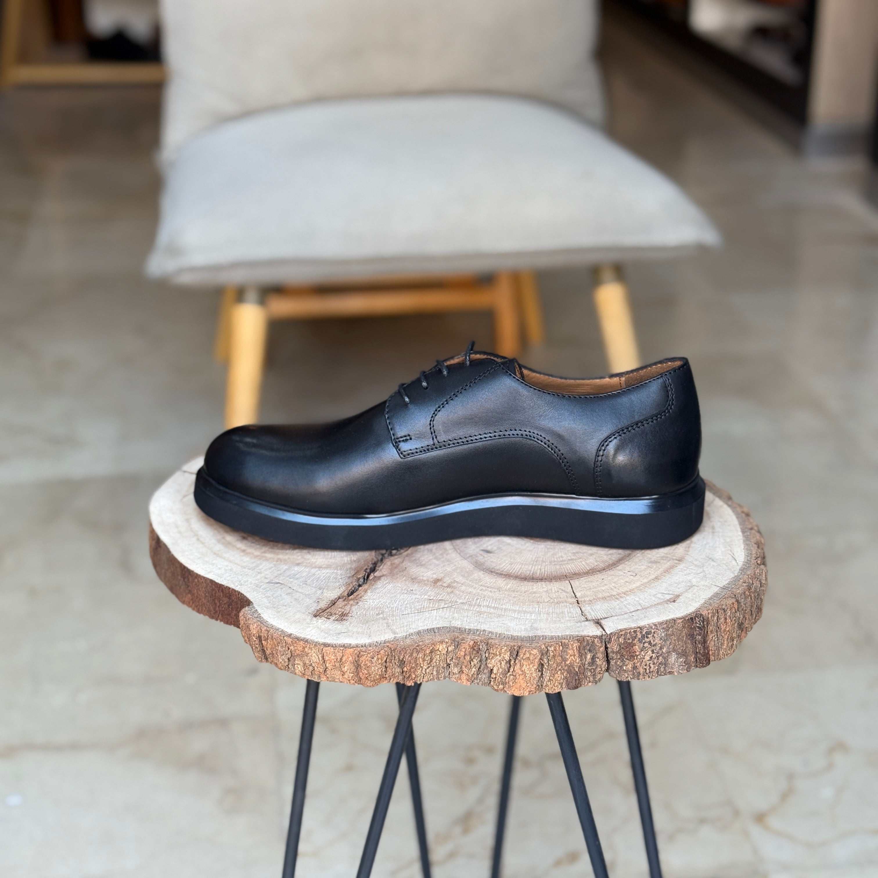 CHAUSSURES EN CUIR VÈRITABLES DouxPas 1011 NOIR