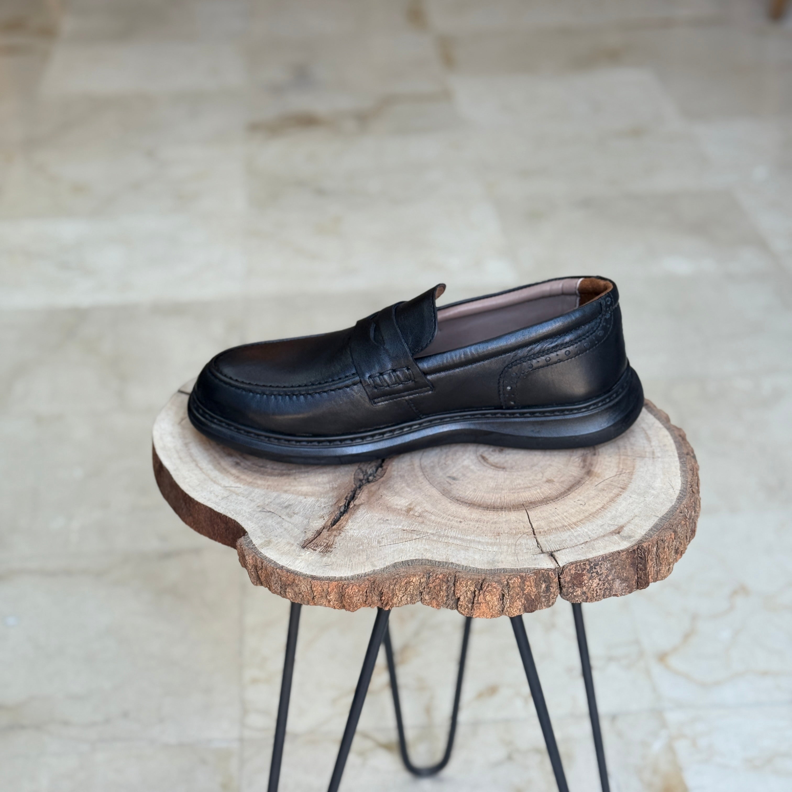 CHAUSSURE MEDICAL EN CUIR 126 NOIR