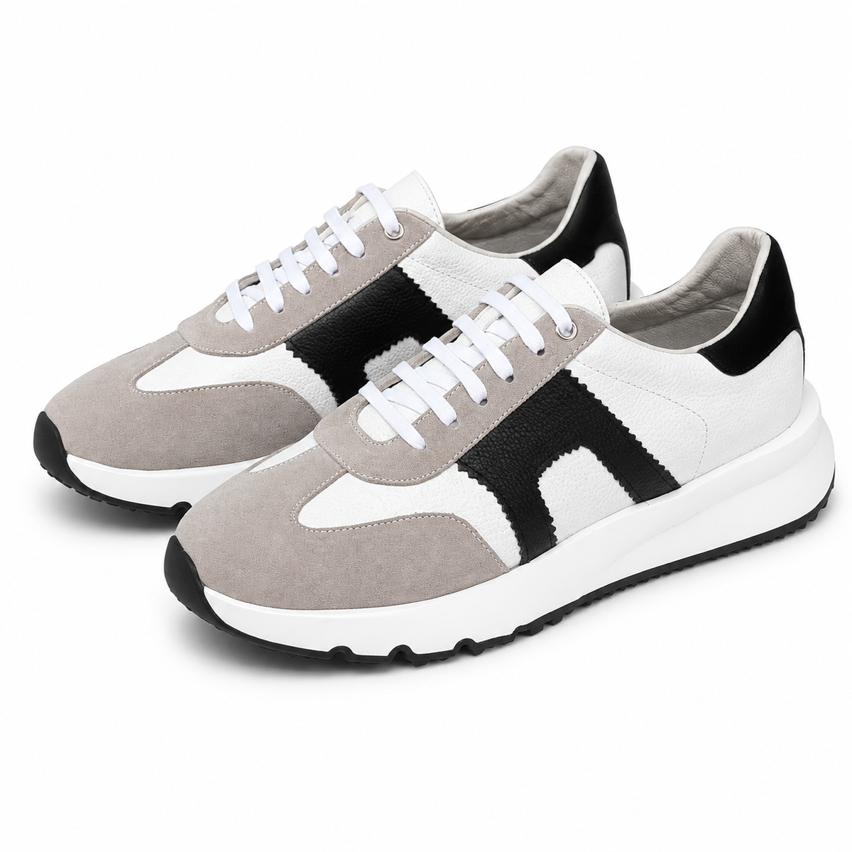 basket en cuir - 926 New BLANC GARNAJ NOIR