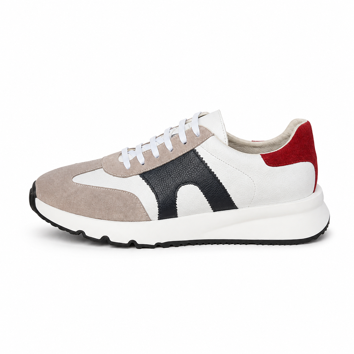 basket en cuir - 926 New BLANC GARNAJ ROUGE
