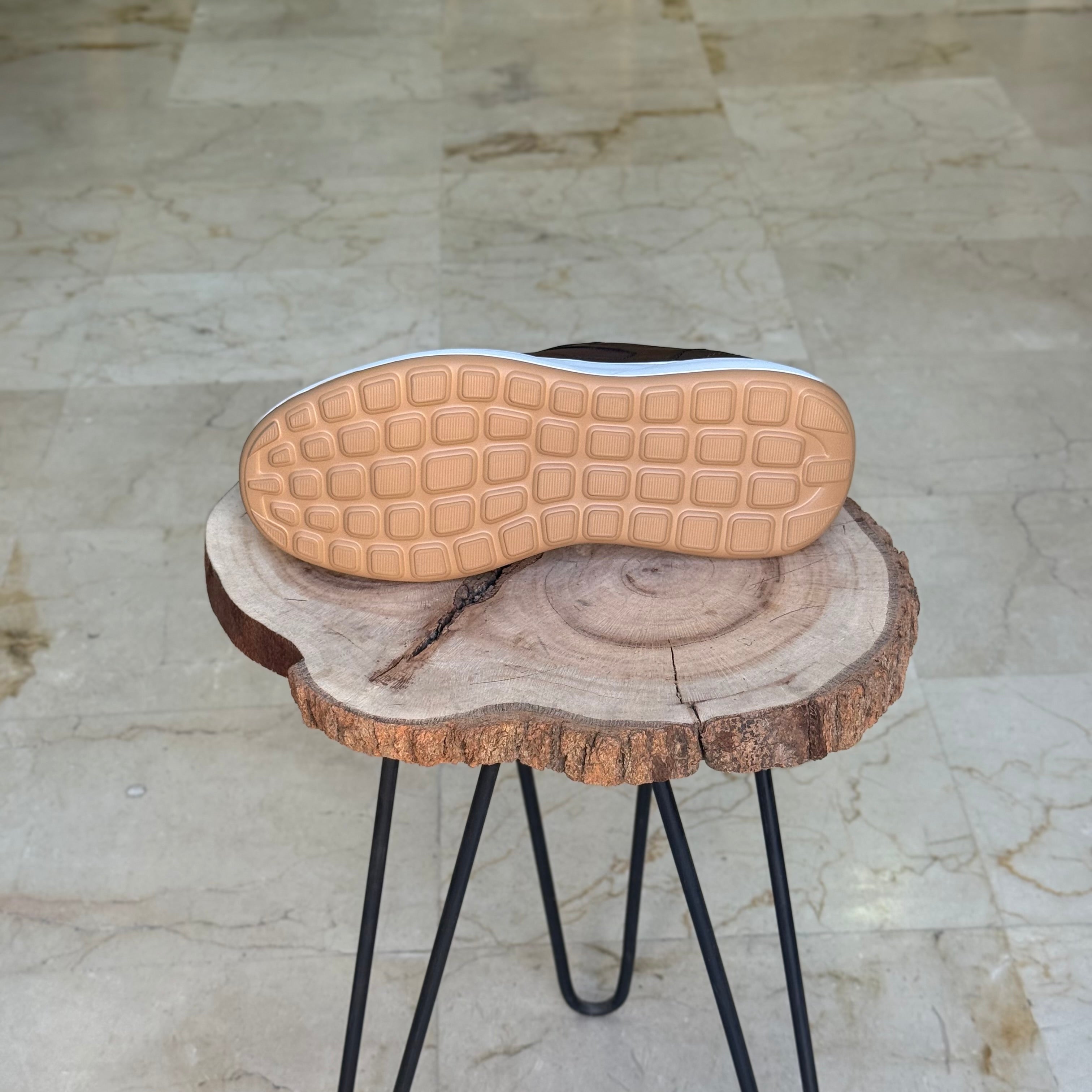 basket en cuir - 874 marron / b