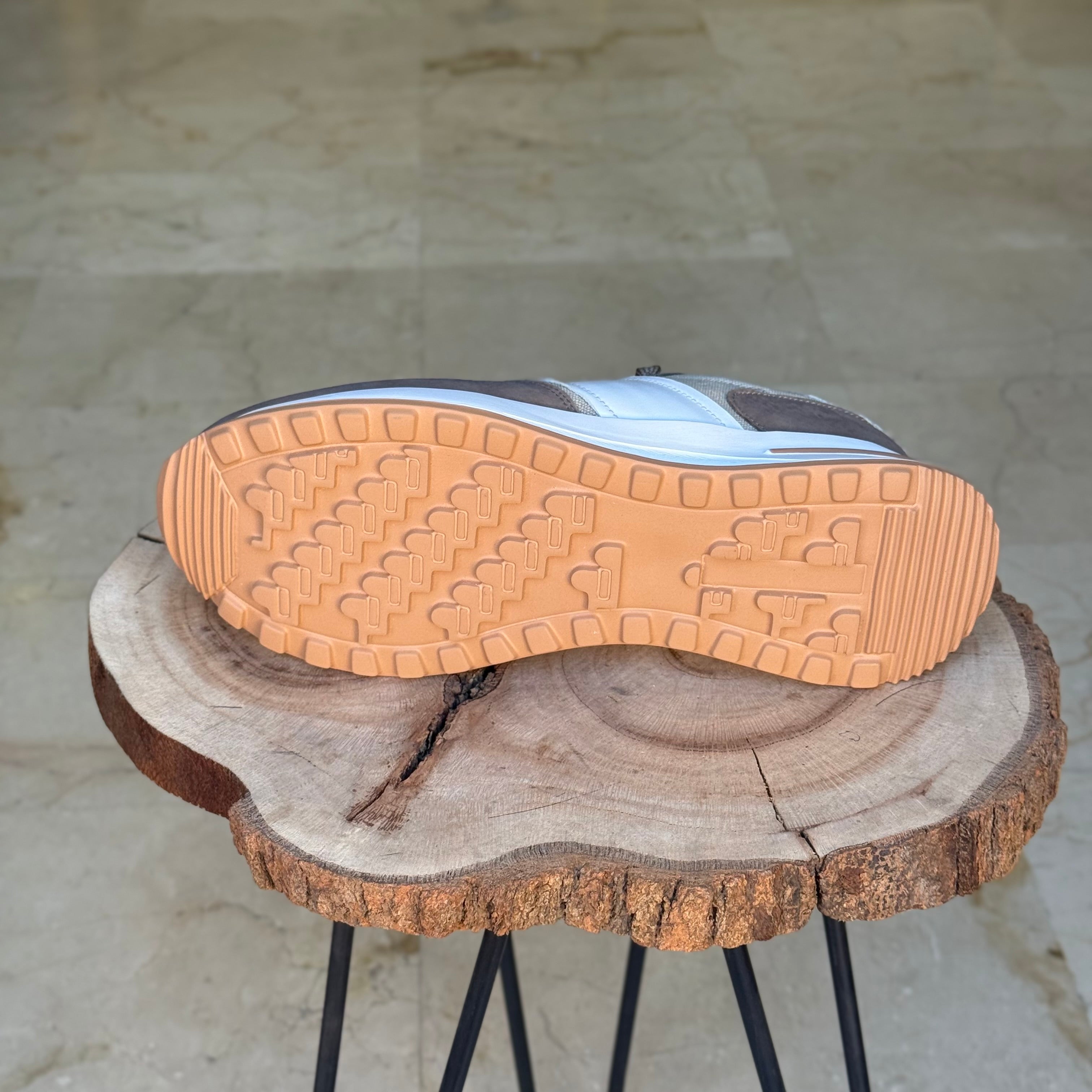 Basket en cuir - 929 beige