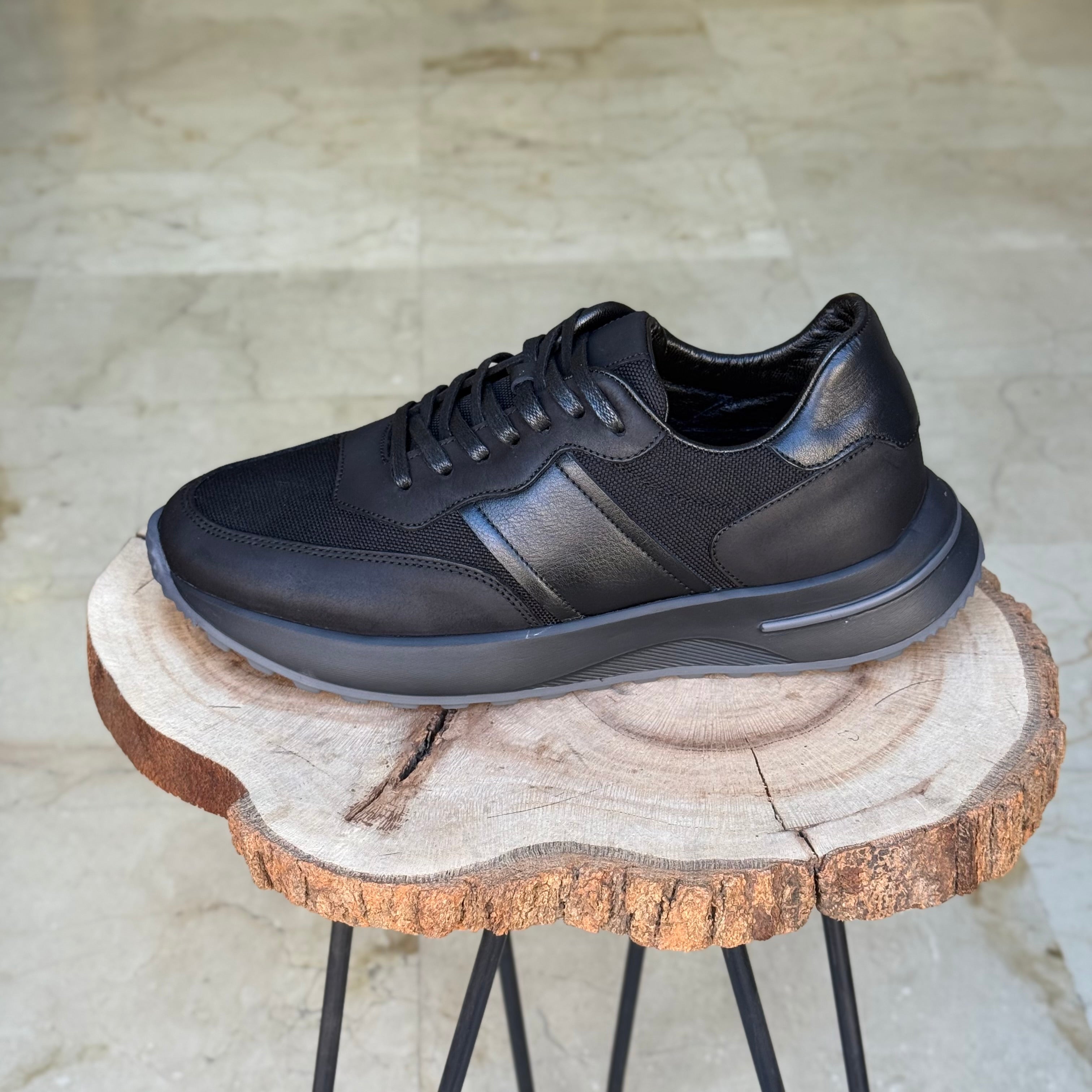 Basket en cuir - 929 noir