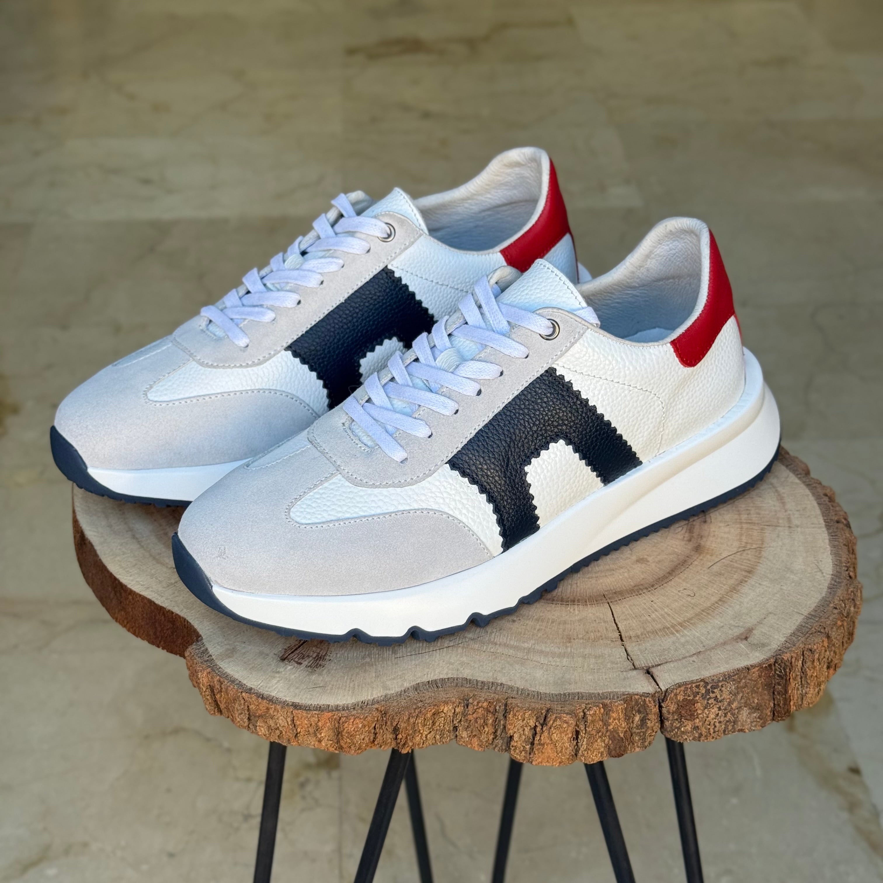 Basket en cuir - 926 blanc - Shopilo Shoes