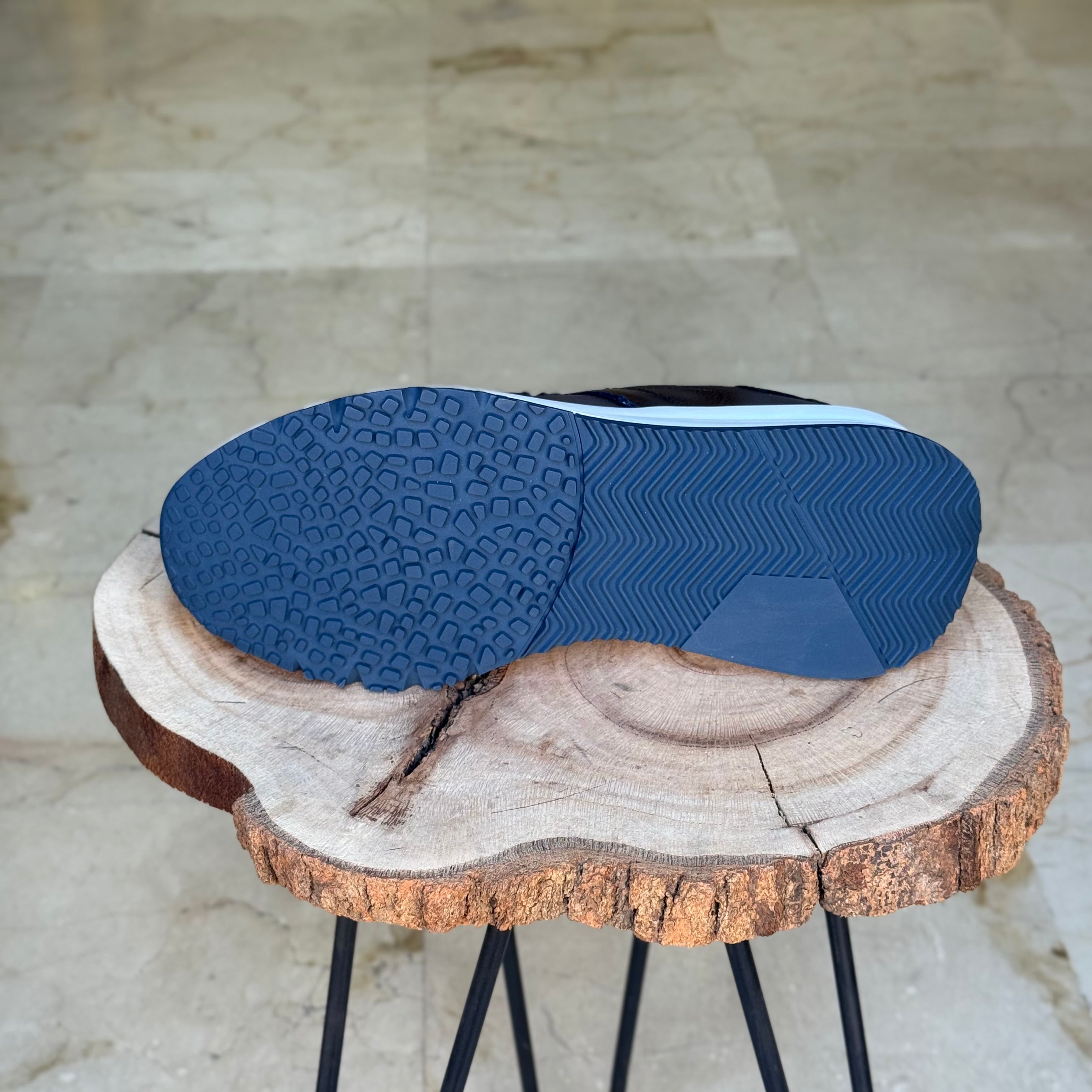 basket en cuir - 926 gris / b