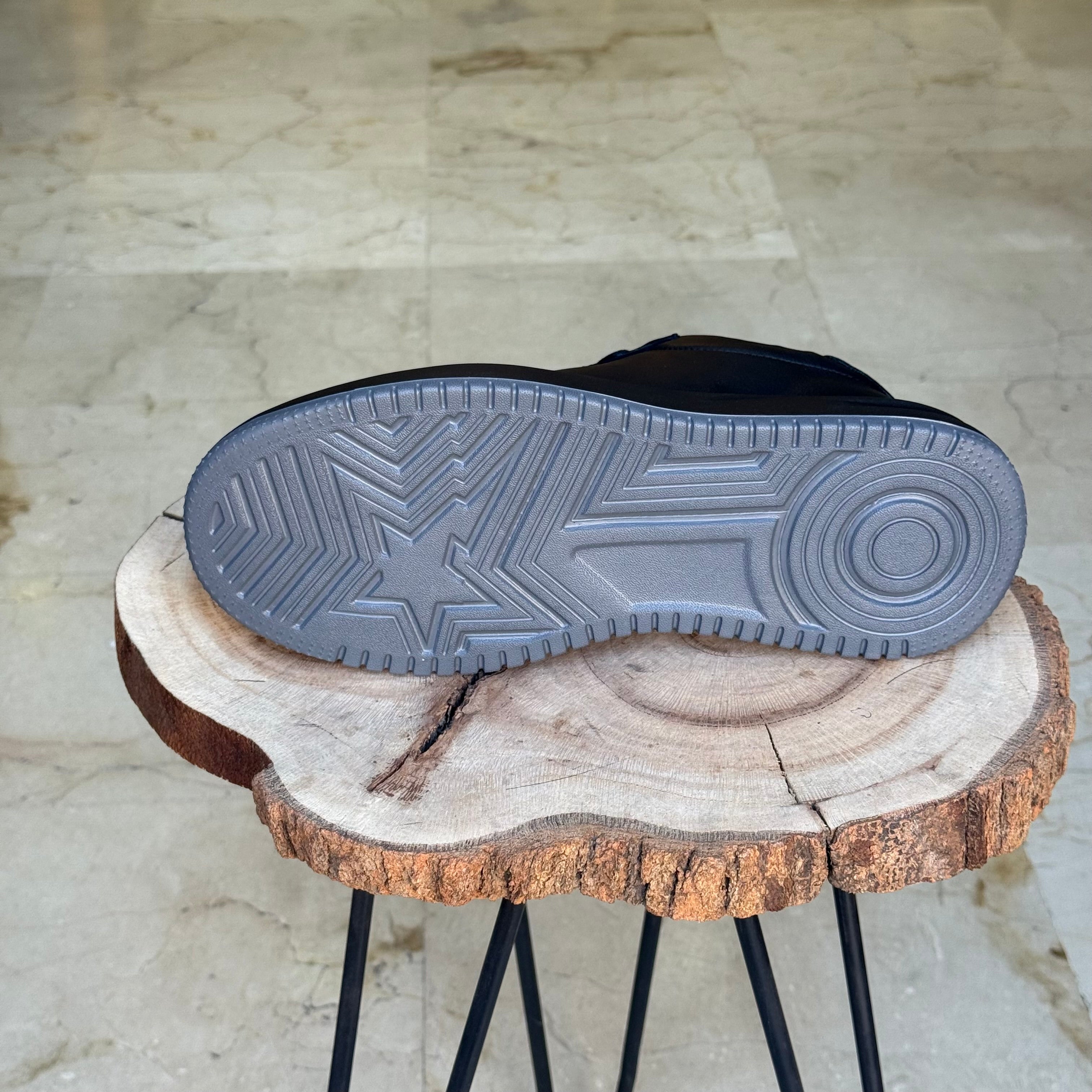 basket en cuir - 825 noir