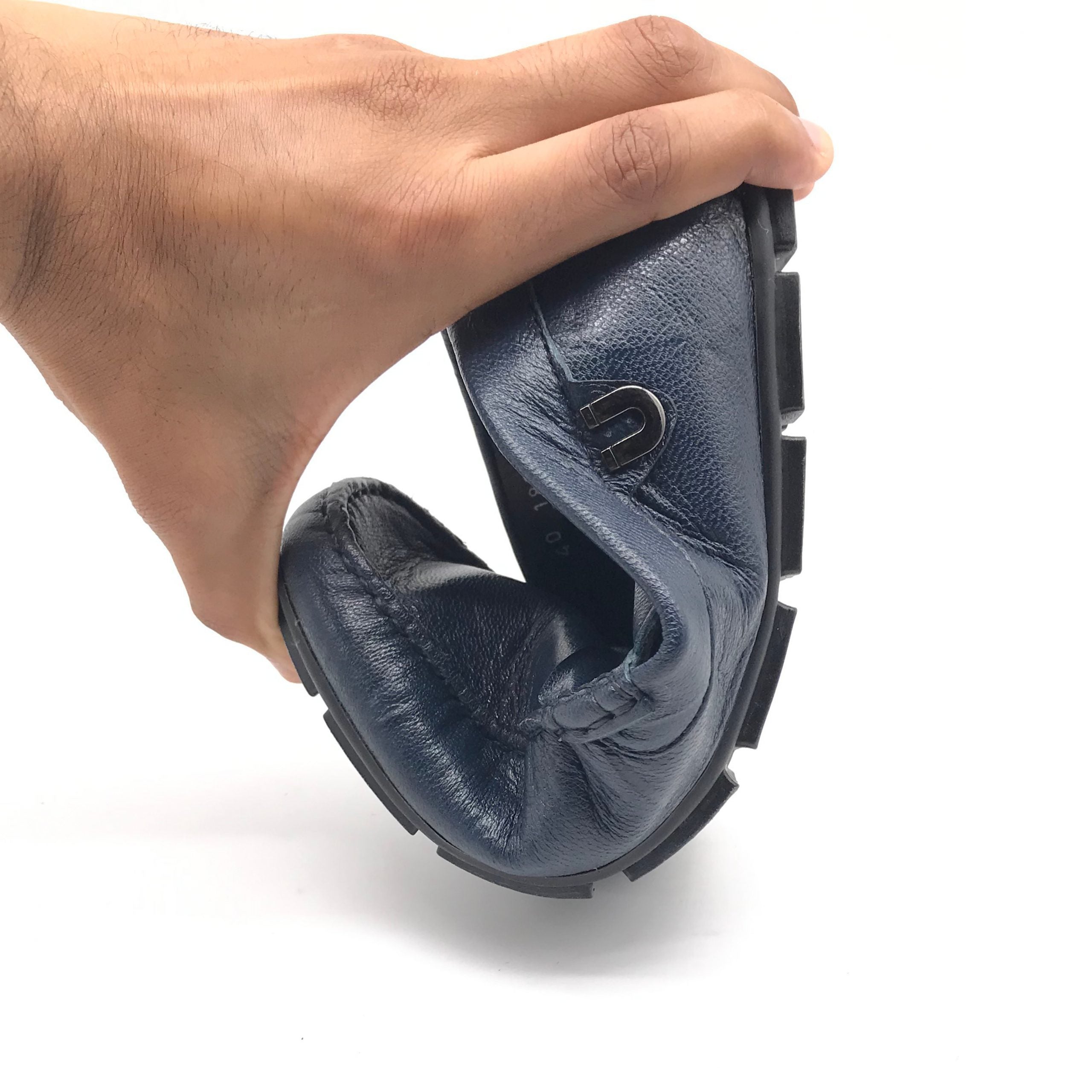 Mocassin En Cuir &1827&bleu