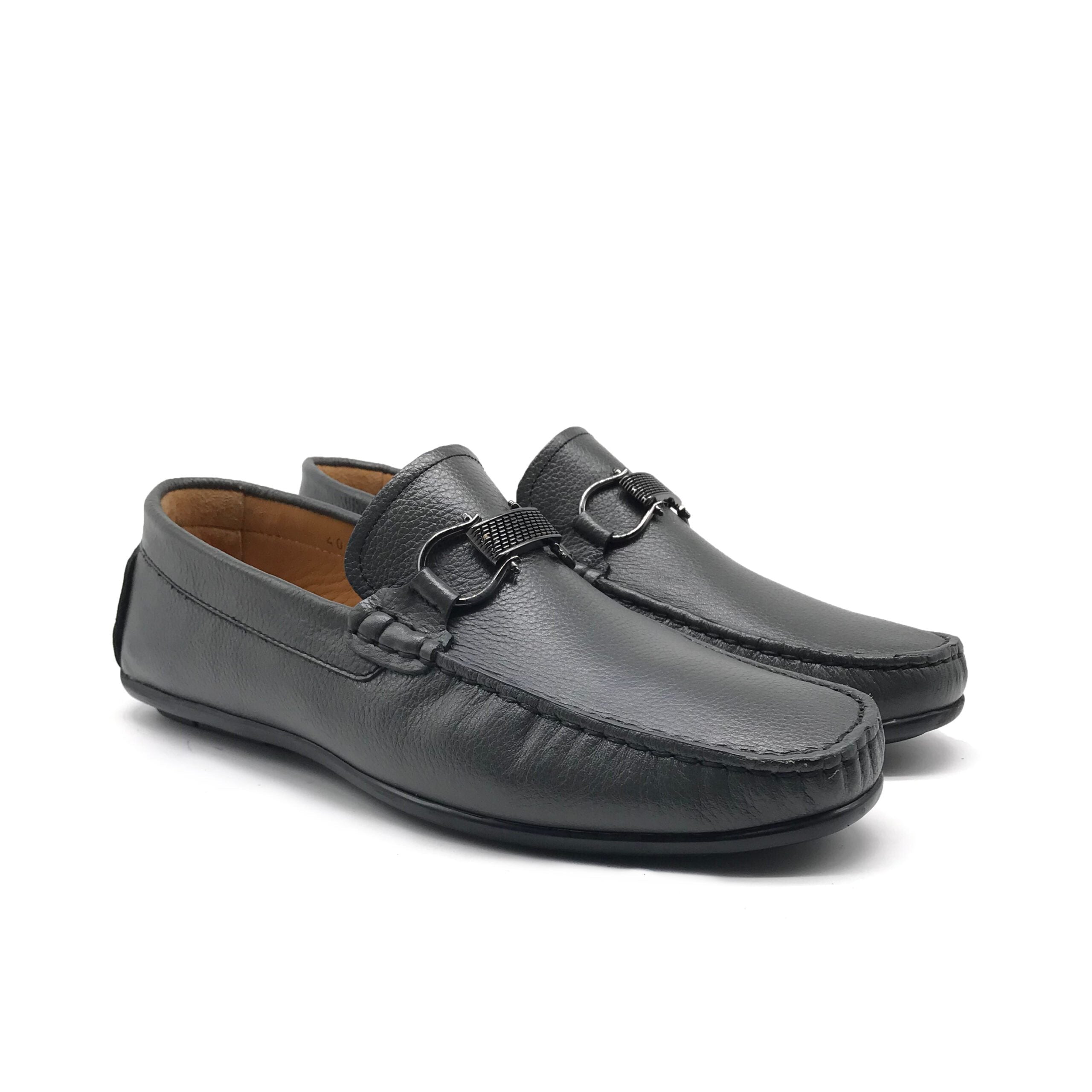 Mocassin En Cuir MT1819 Gris