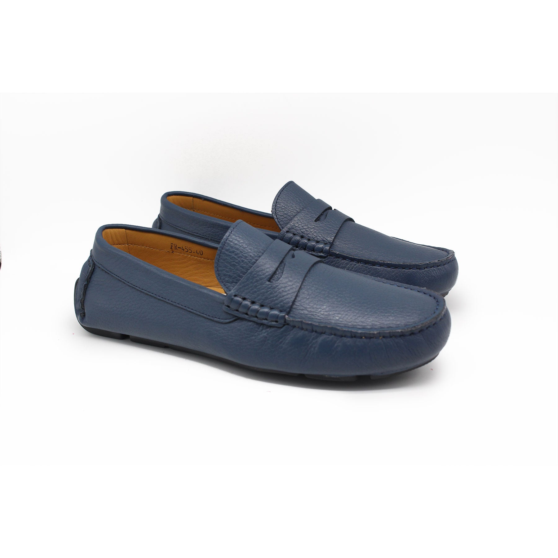 Mocassin en Cuir Ref : 455 Bleu