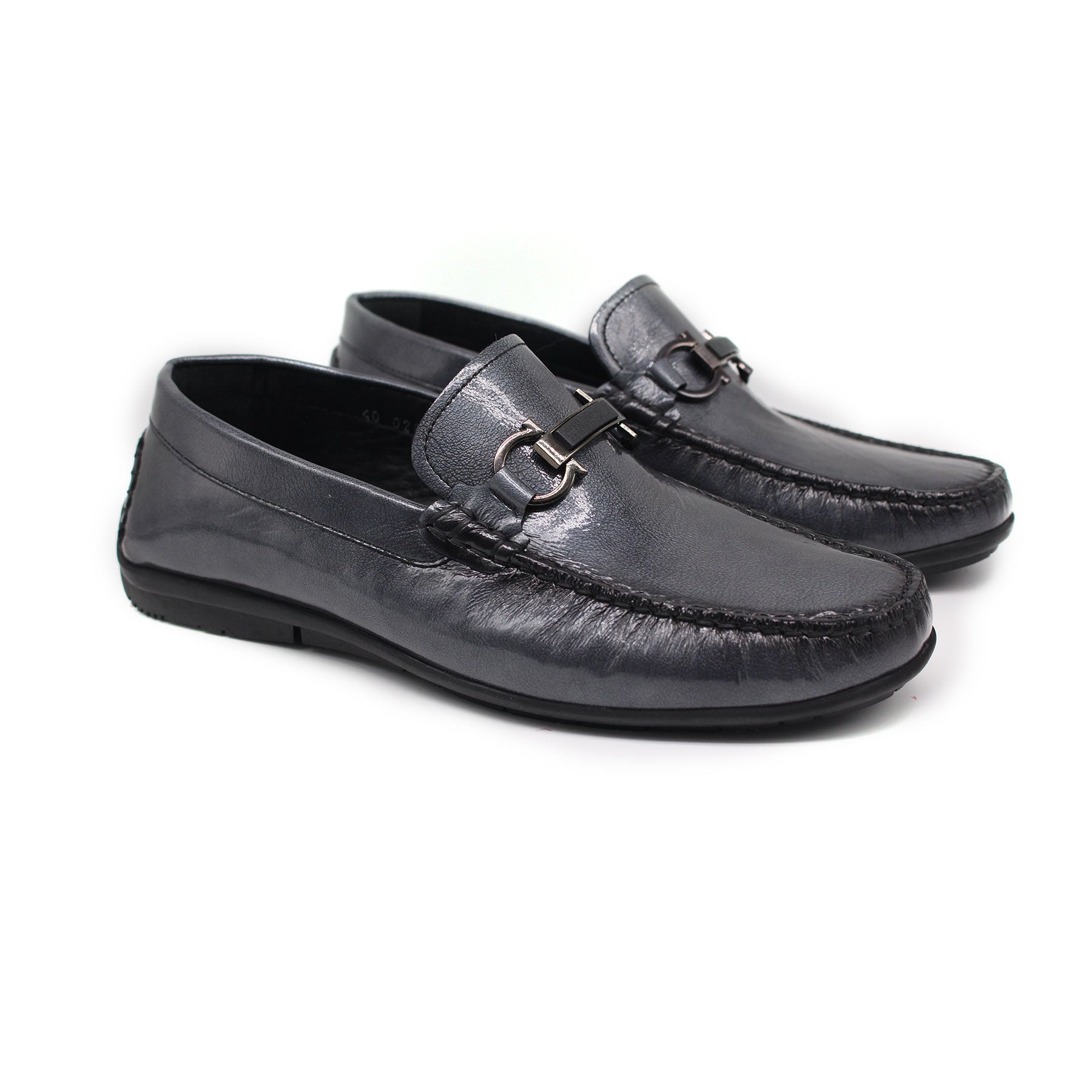 Mocassin en Cuir Ref : 0028 Gris Demasquable