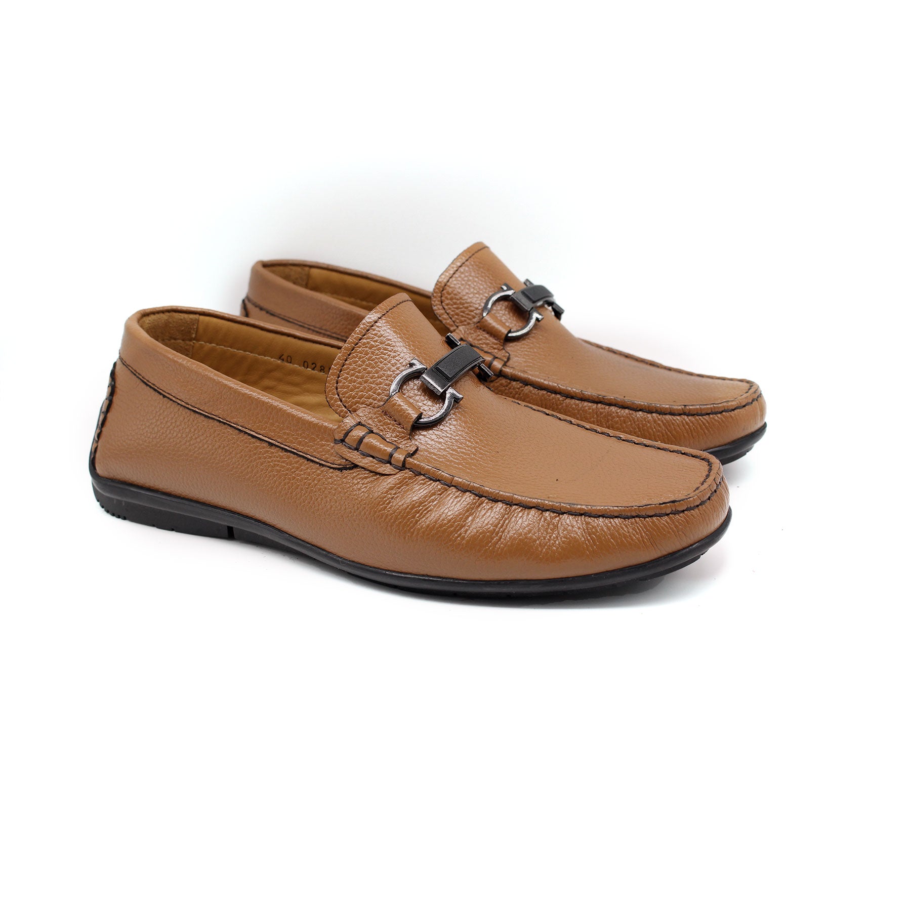 Mocassin en Cuir Ref : 0028 Marron Clair