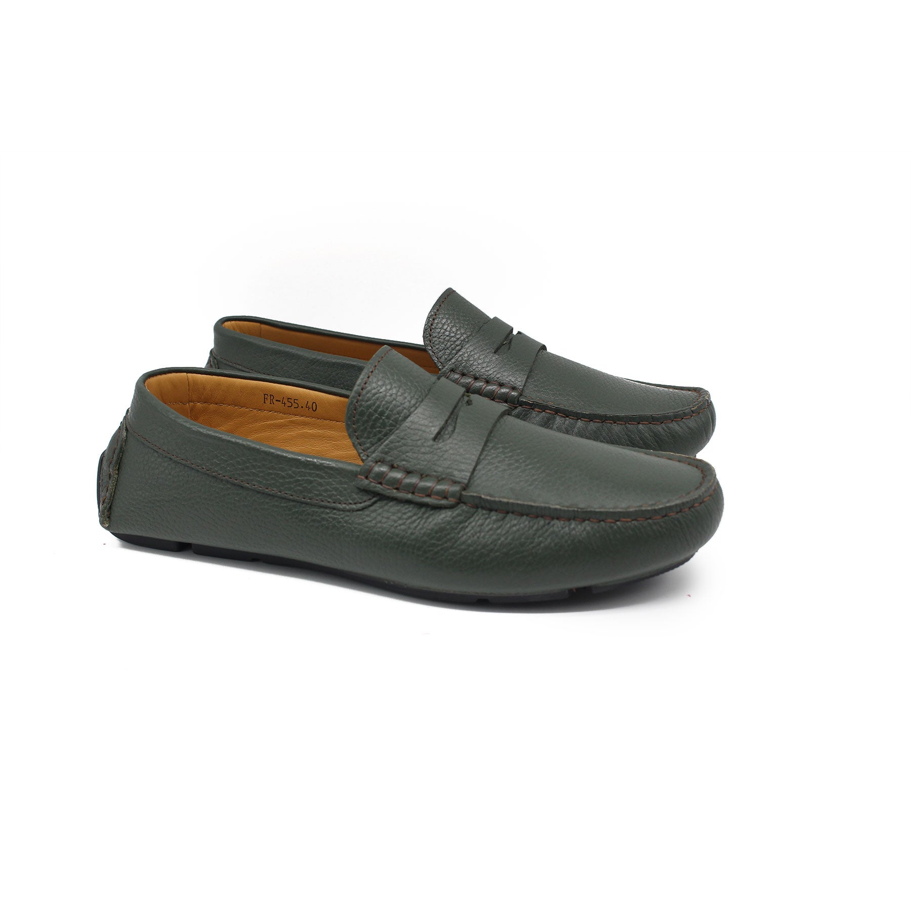 Mocassin en Cuir Ref : 455 Vert