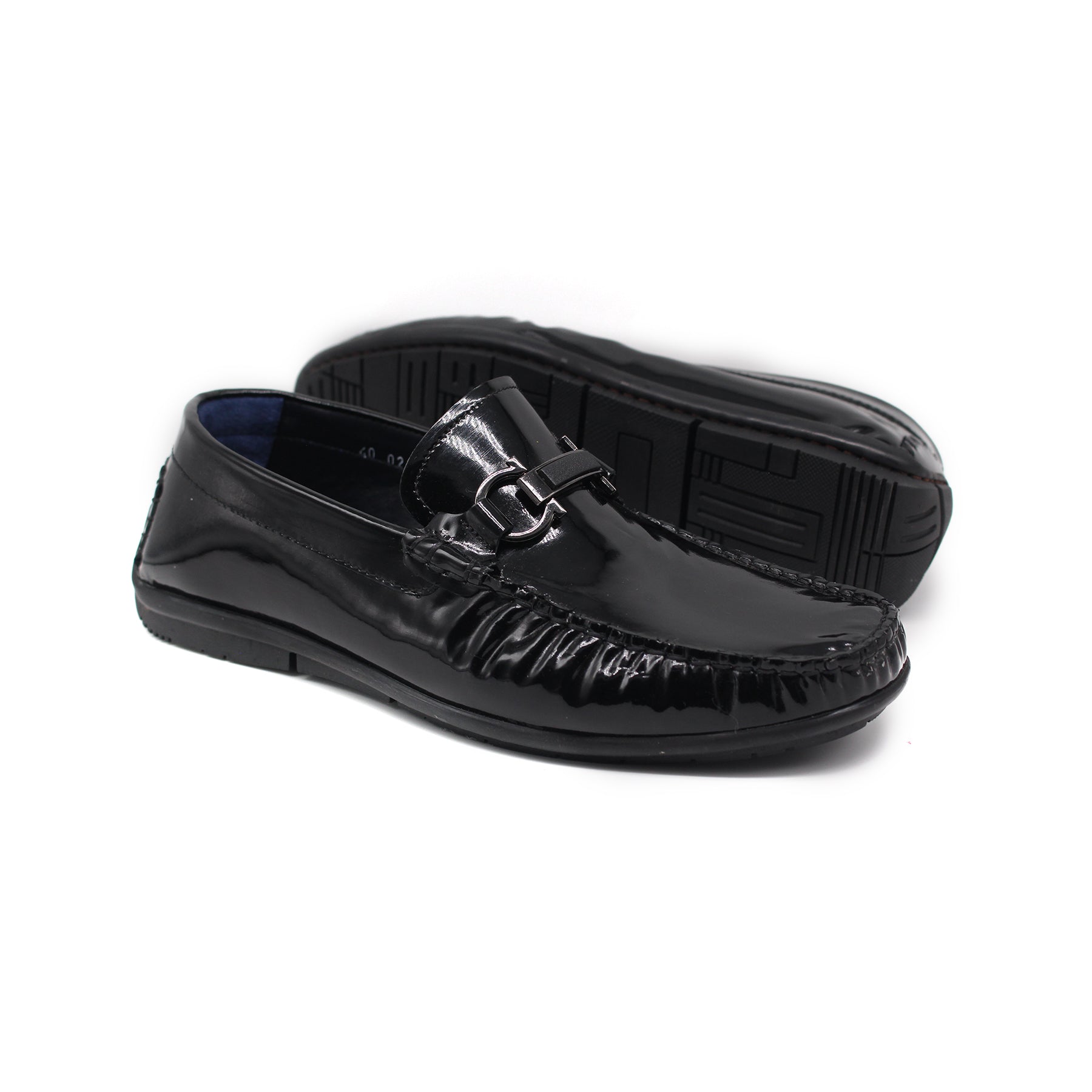 Mocassin en Cuir Ref : 0028 Noir Demasquable