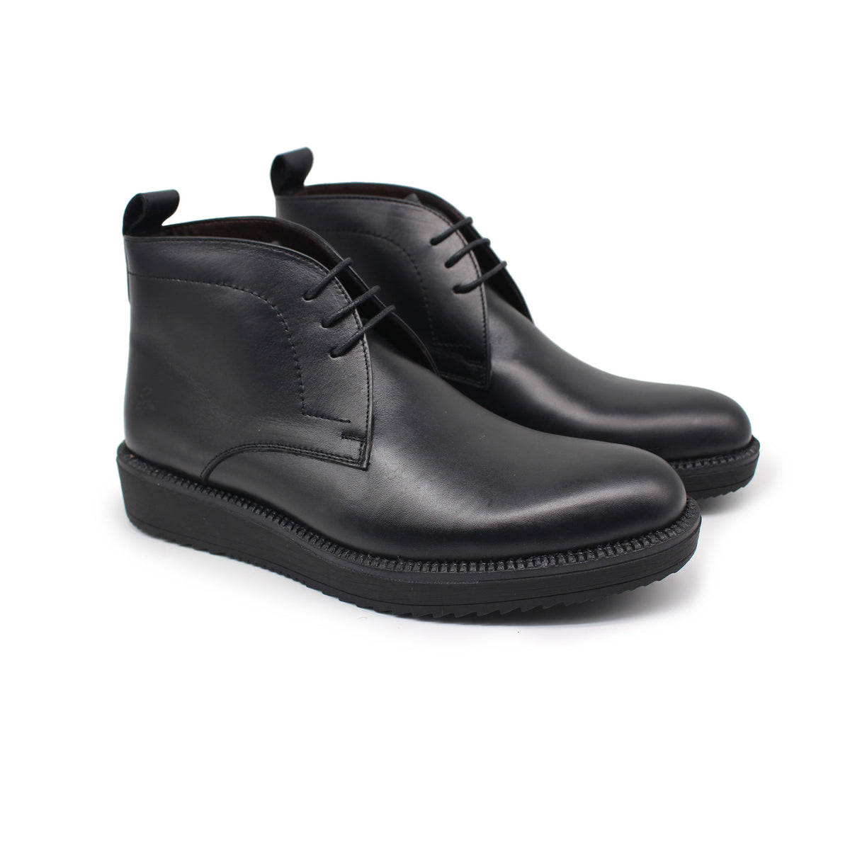 Ref: 521 Bottine en Cuir Noir 4MDL - Shopilo Shoes
