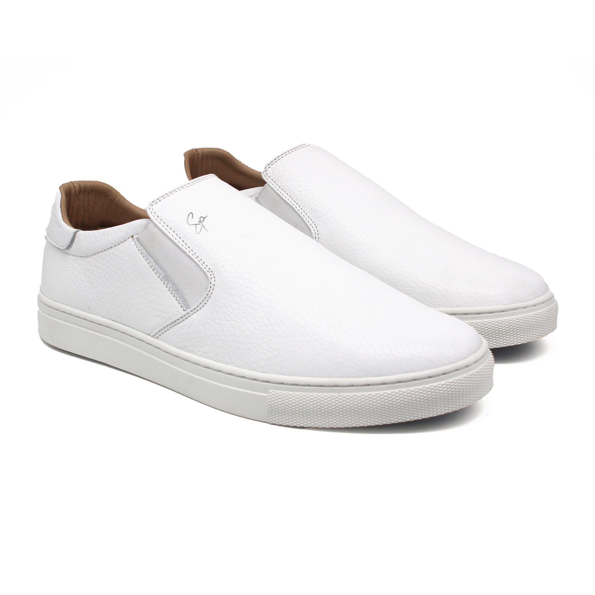 REF: 816 BASKET EN CUIR BLANC B24K 5321