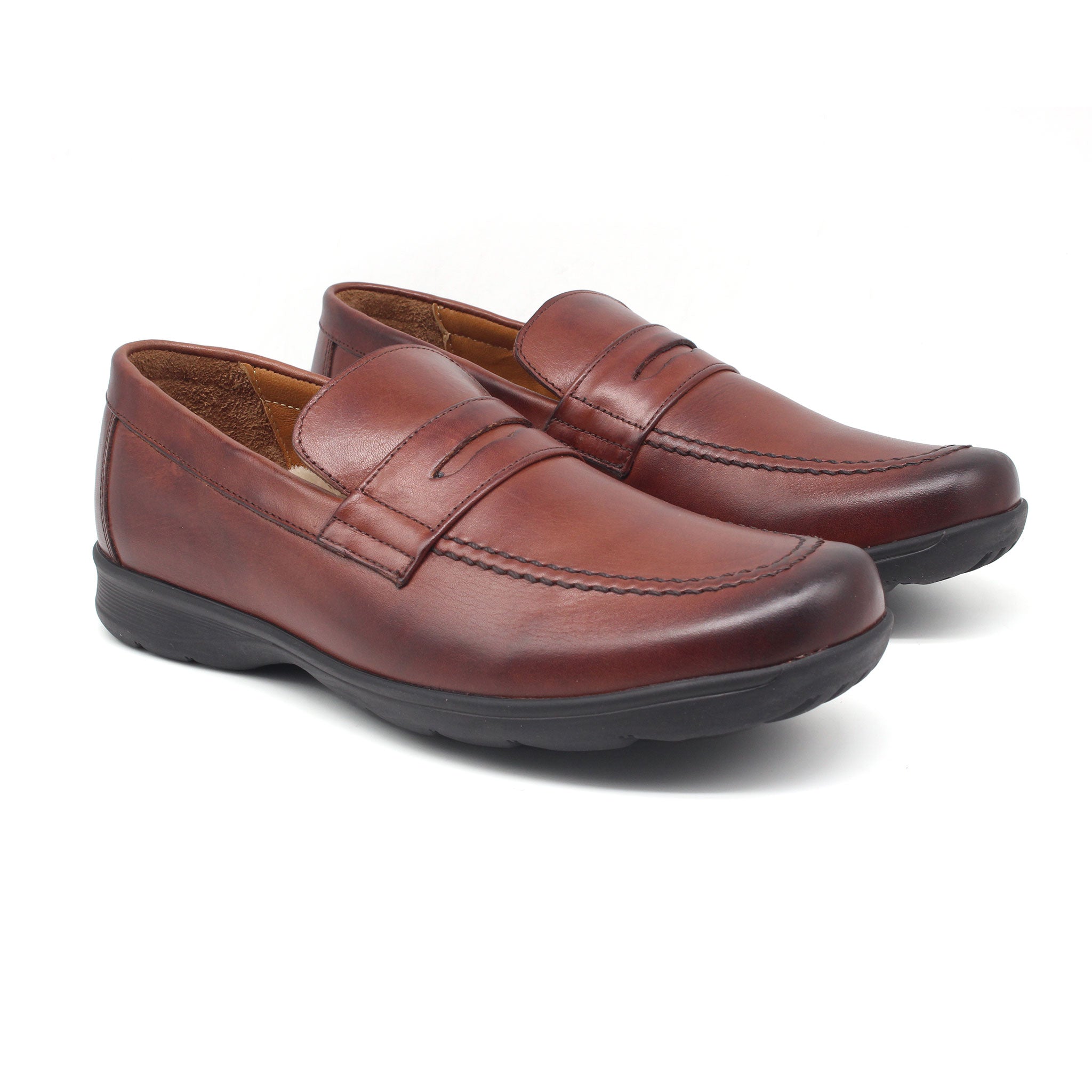 CHAUSSURE MEDICAL EN CUIR REF: 09 MARRON FONCE TK23