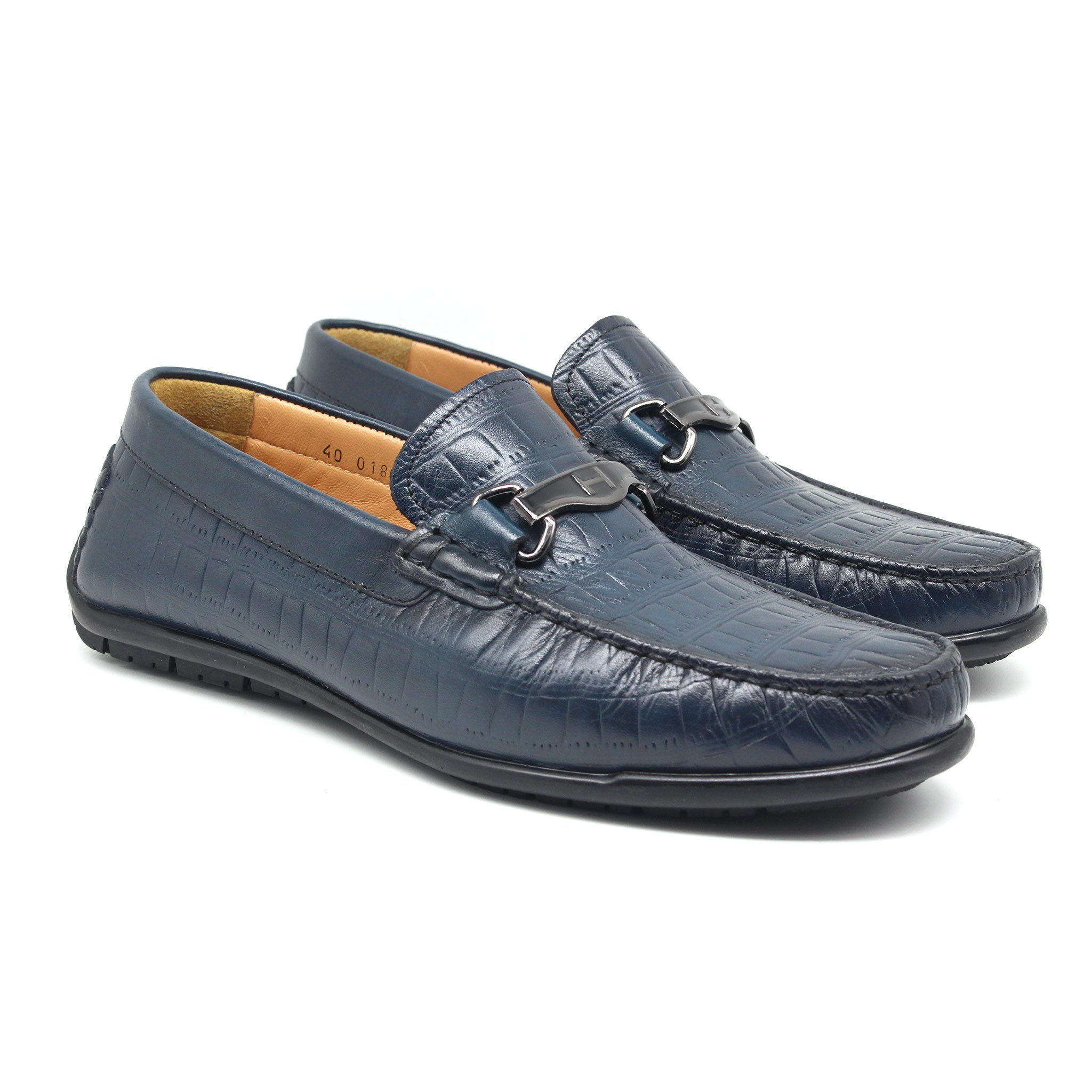 MOCASSIN EN CUIR REF 01818 BLEU AR