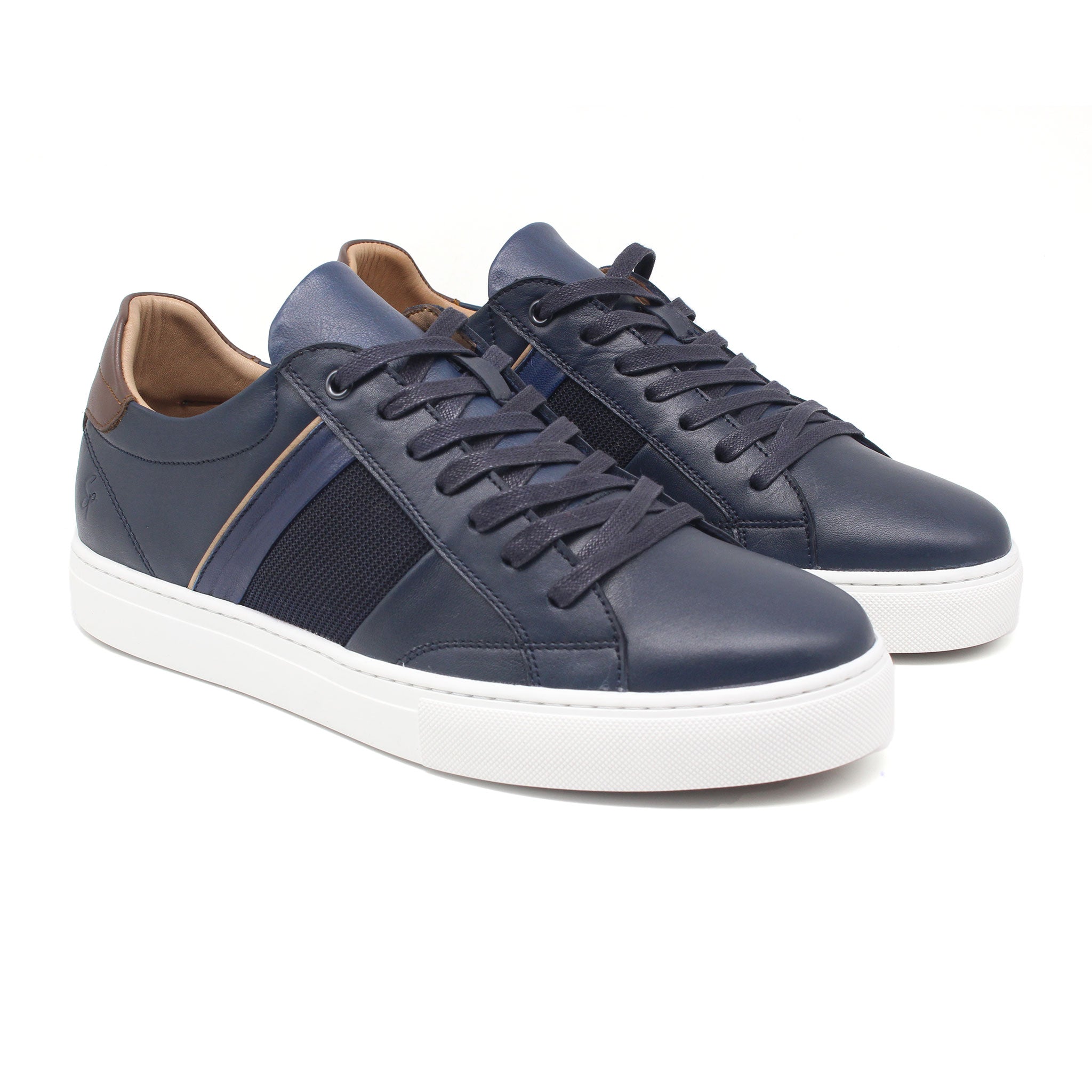 Baskets en cuir standard 718 bleu