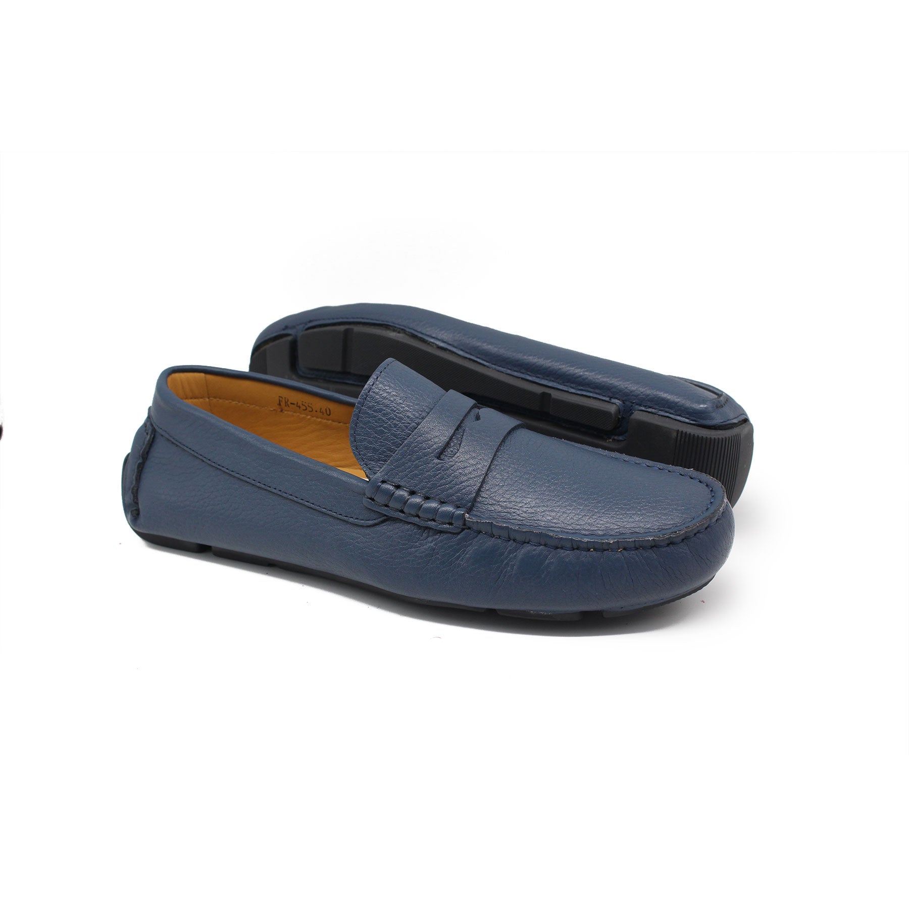 Mocassin en Cuir Ref : 455 Bleu