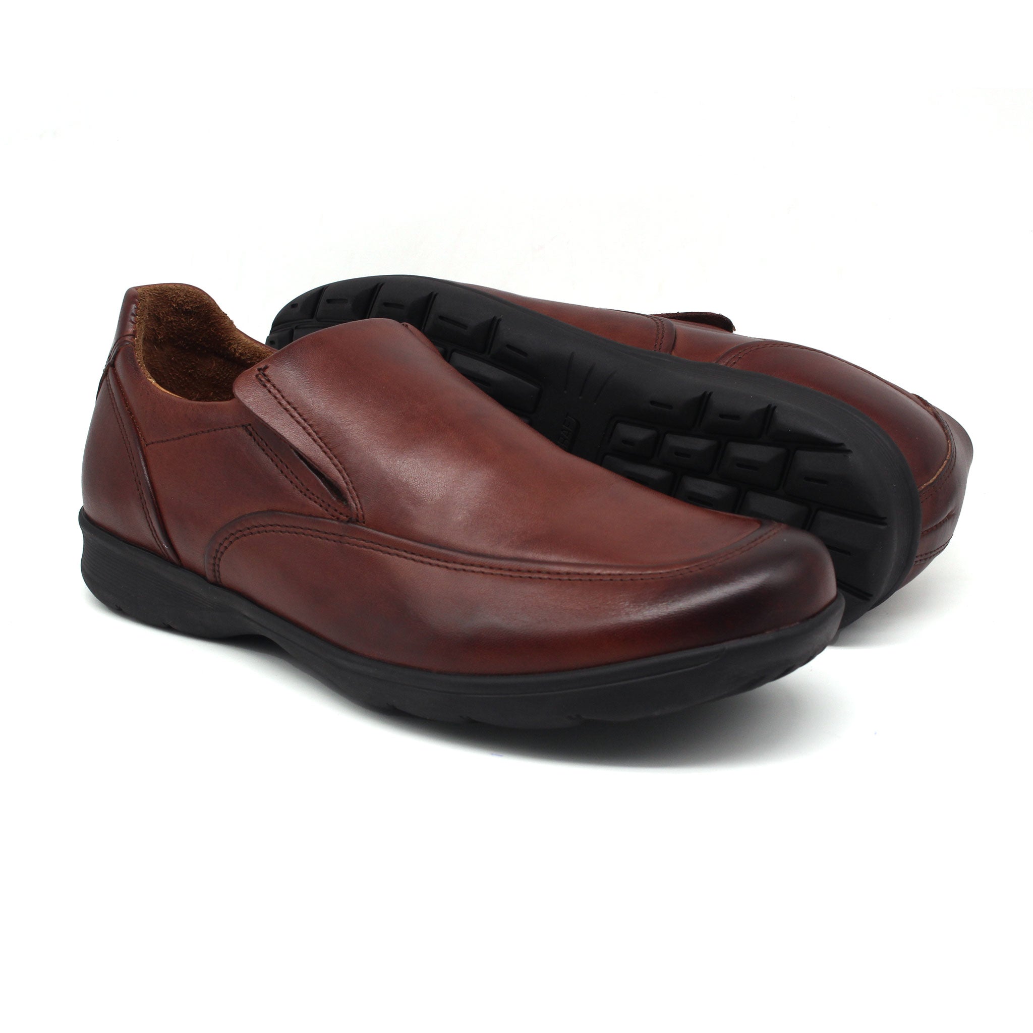 CHAUSSURE MEDICALE EN CUIR REF: 5047 MARRON FONCE TK23
