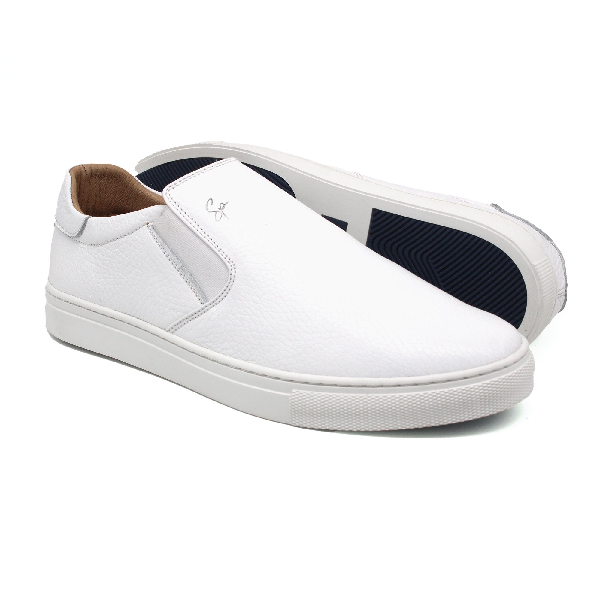 REF: 816 BASKET EN CUIR BLANC B24K 5321