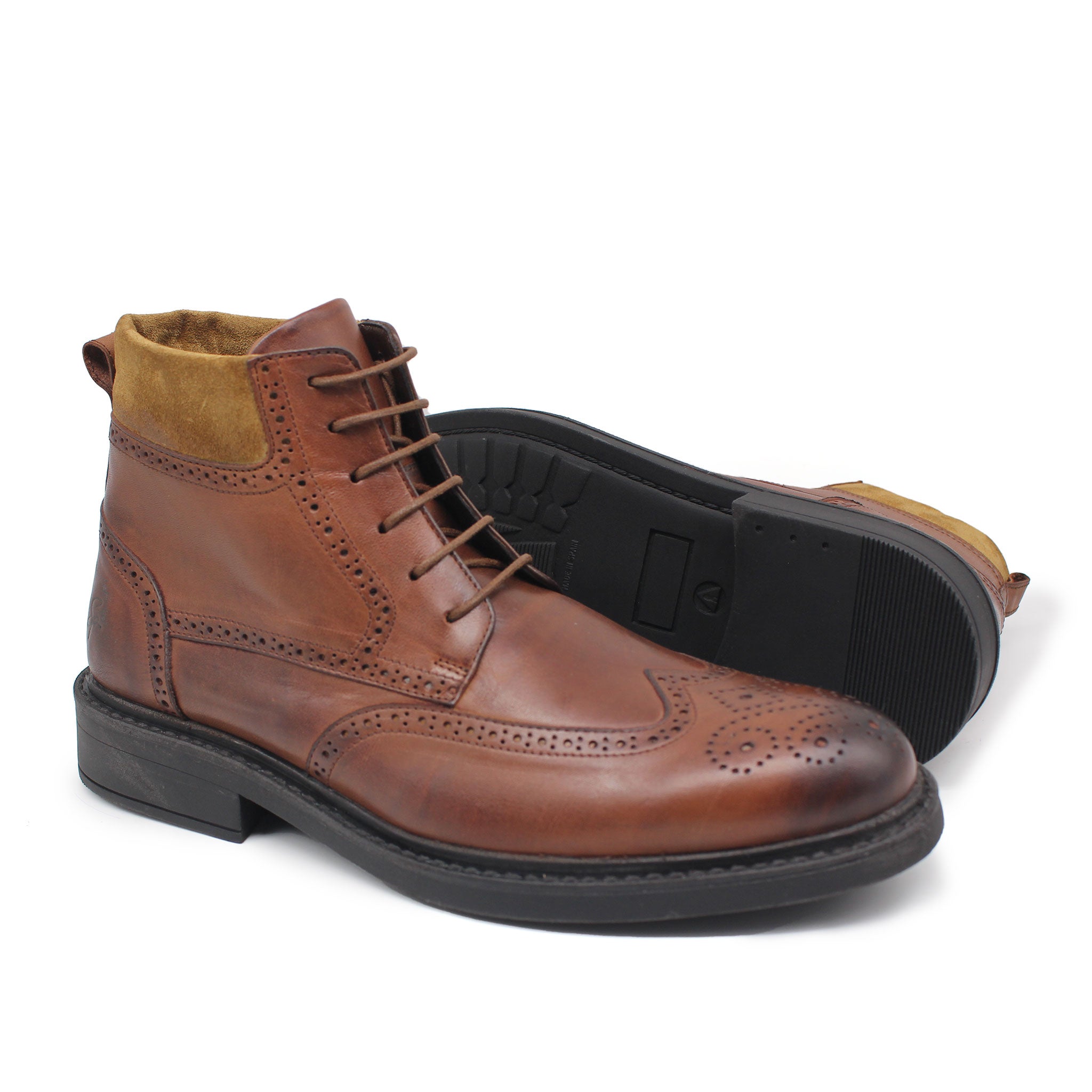 Ref: 1871 Bottine en Cuir Marron Clair 4MDl