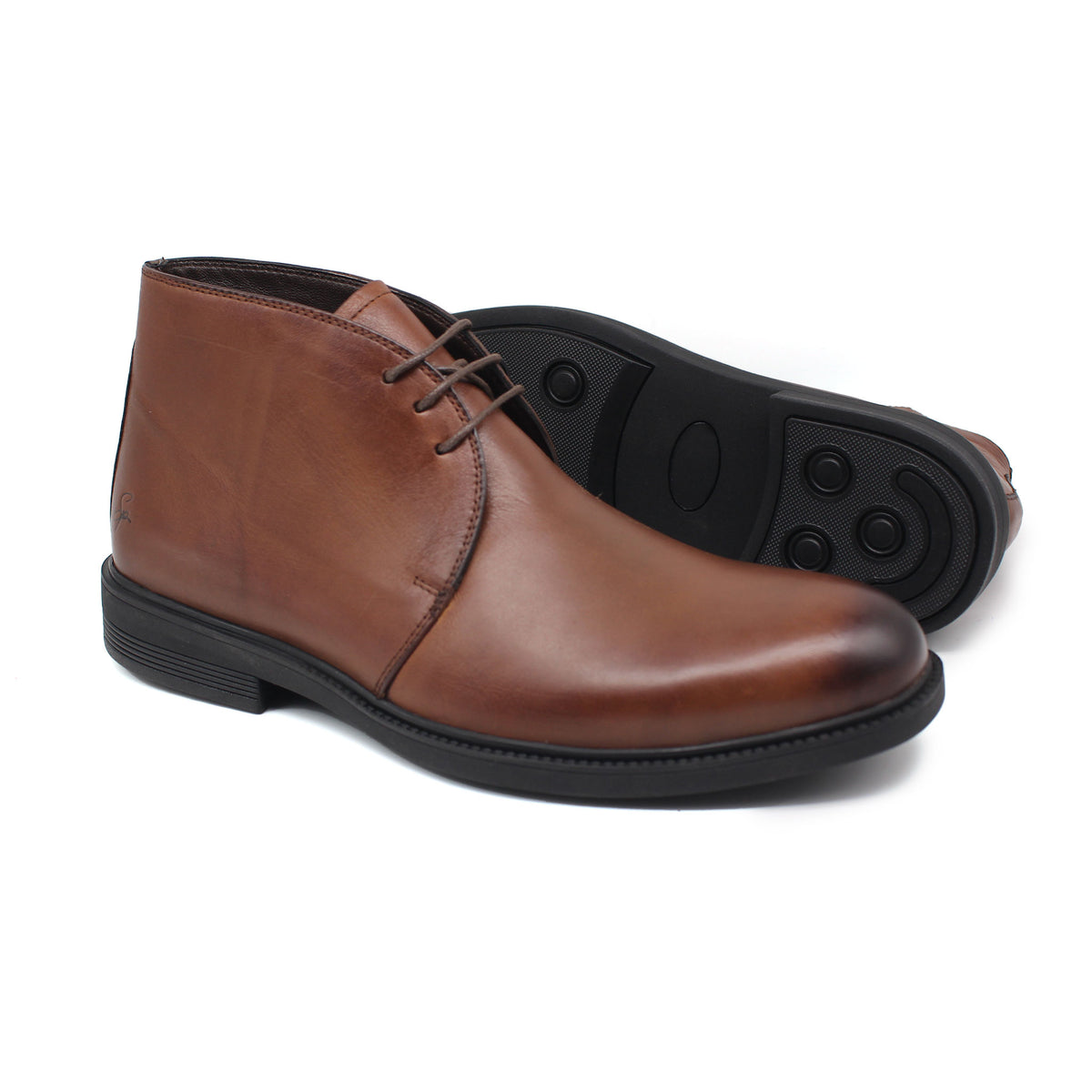 Ref: 1811 Bottine en Cuir Marron Clair 4MDL - Shopilo Shoes