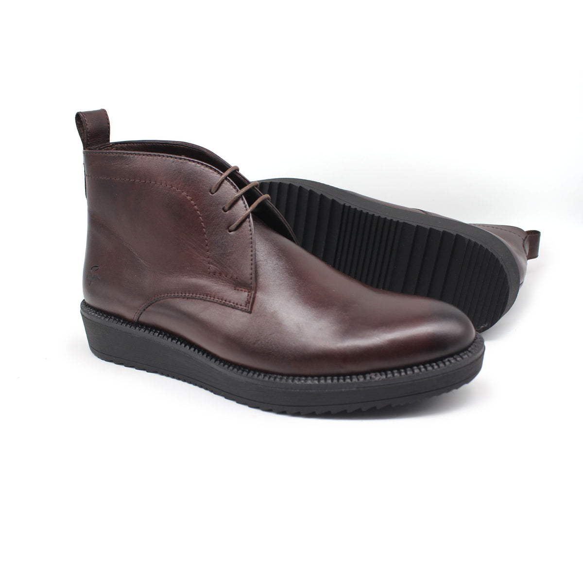 Ref: 521 Bottine en Cuir Marron Fonce 4MDL - Shopilo Shoes