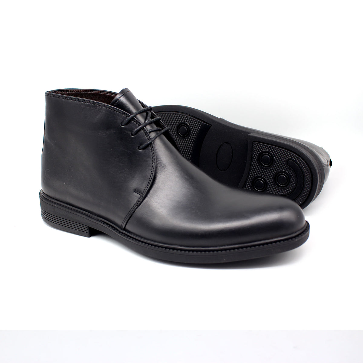 Ref: 1811 Bottine en Cuir Noir 4MDL - Shopilo Shoes