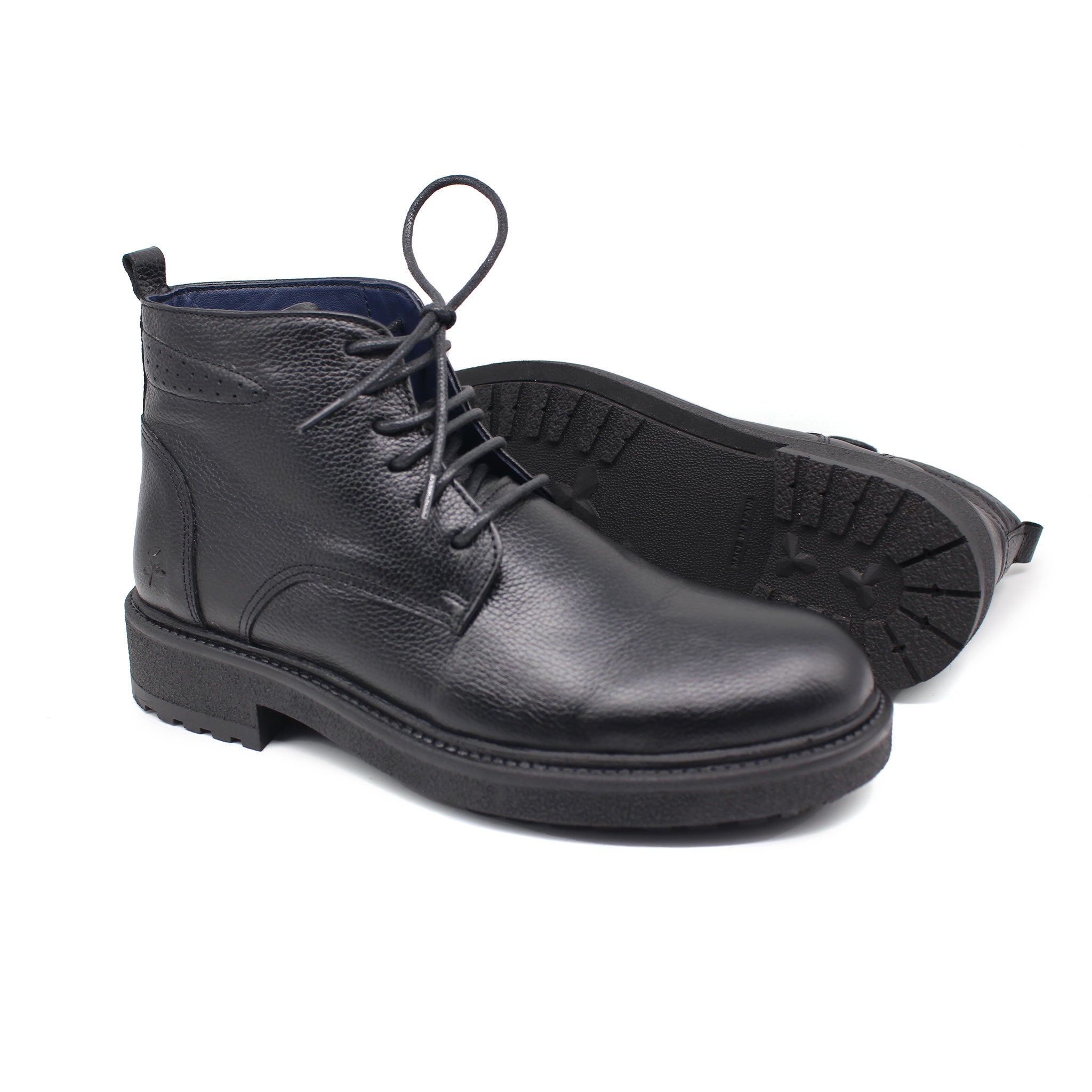 Ref: 1197 Bottine en Cuir Noir SOLD