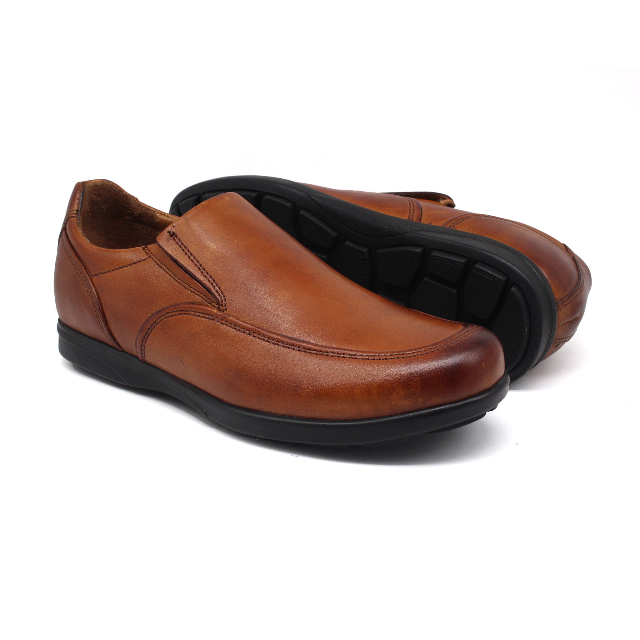 CHAUSSURE MEDICALE EN CUIR REF: 5047 MARRON CLAIR TK23
