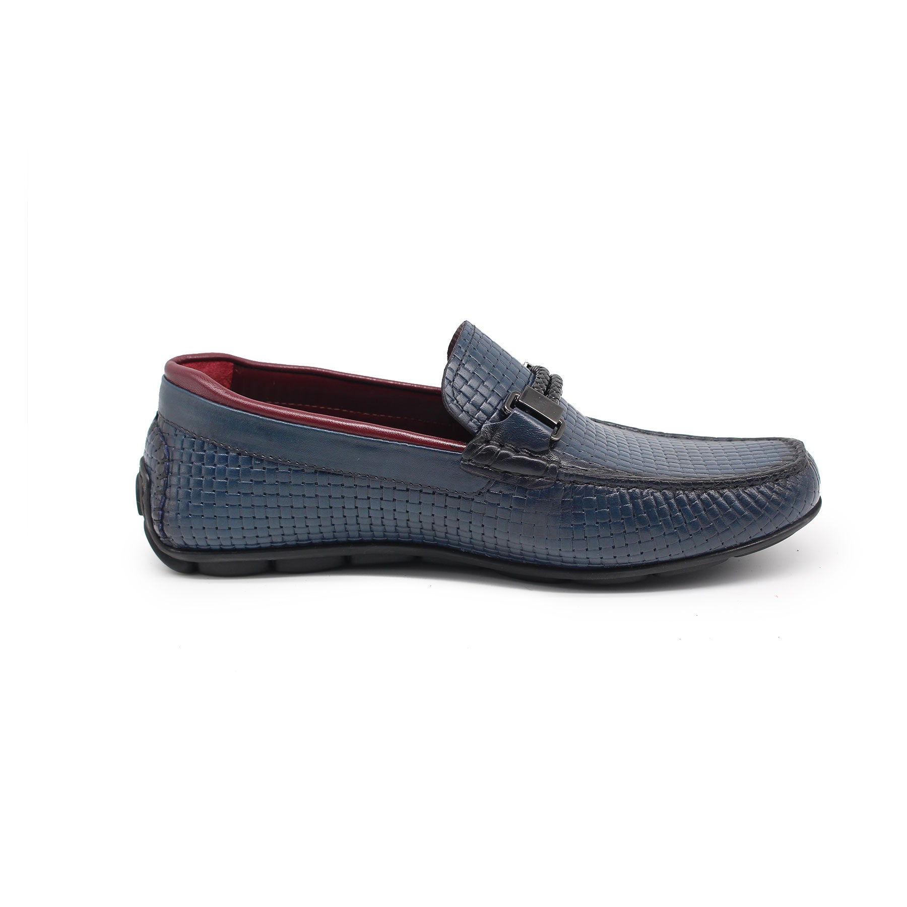 Mocassin en Cuir Ref : 01819 Bleu