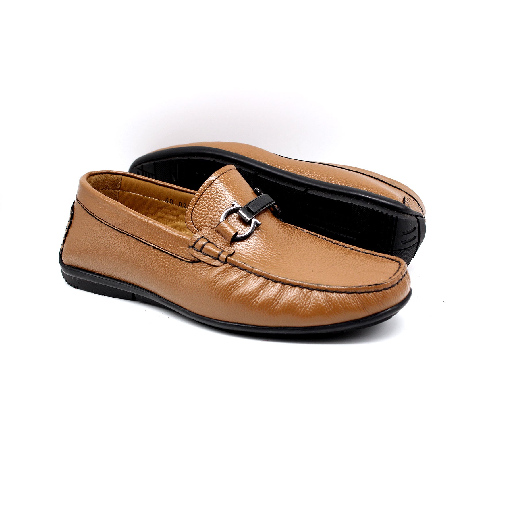 Mocassin en Cuir Ref : 0028 Marron Clair