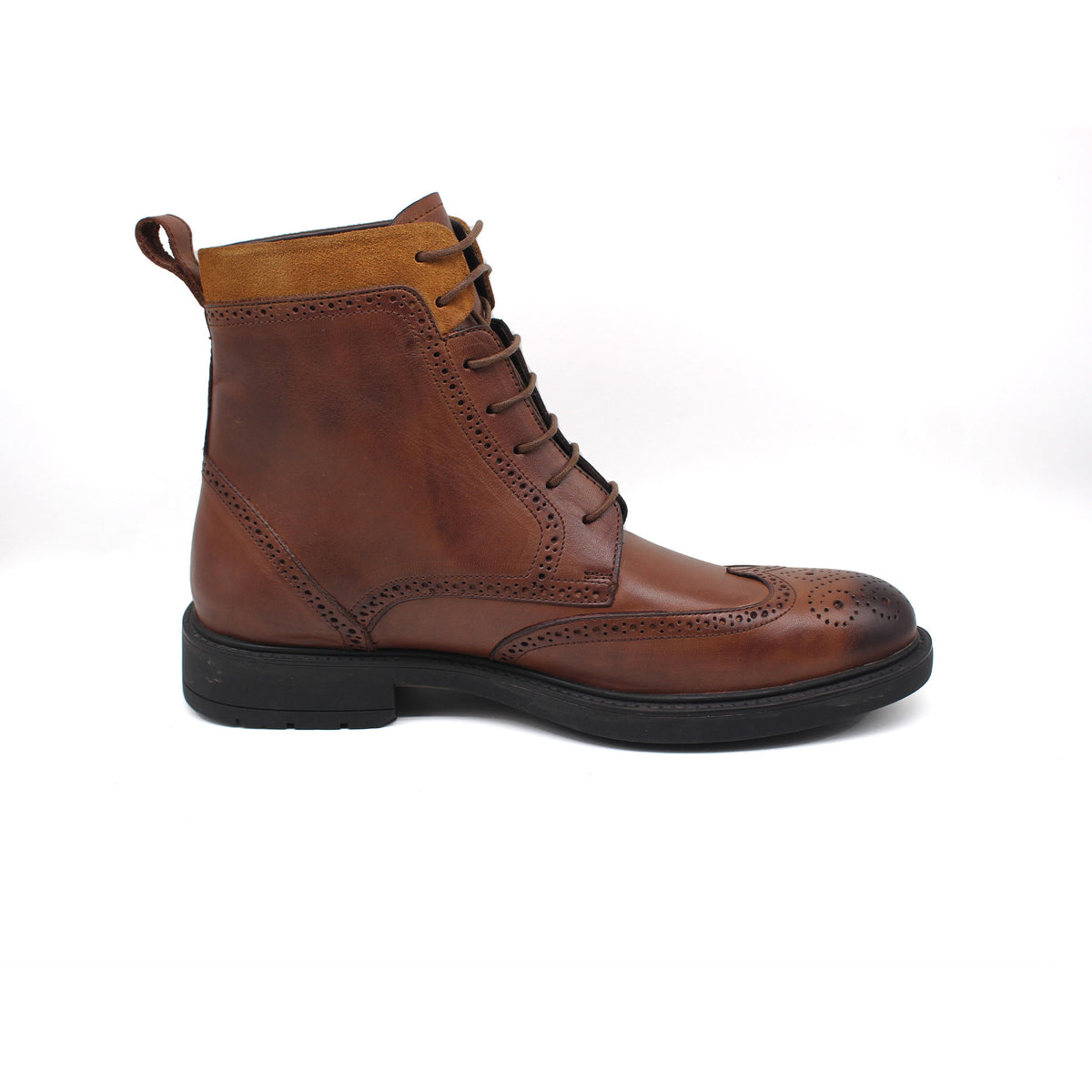 REF: 518 BOTTINE EN CUIR MARRON CLAIR 4MDL - Shopilo Shoes