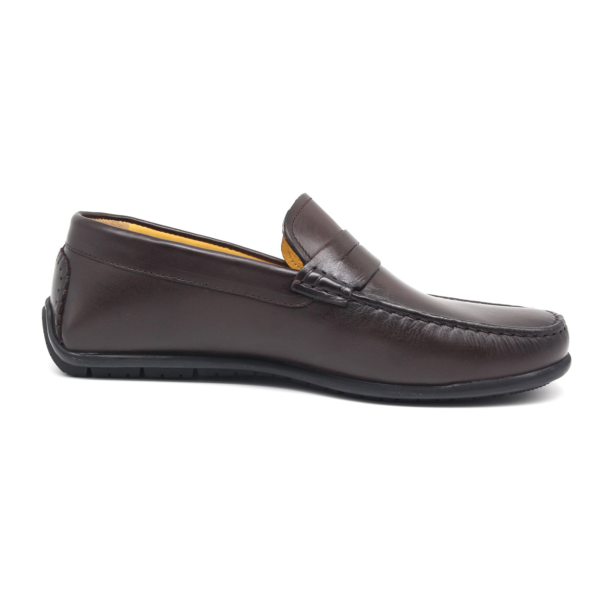 MOCASSIN EN CUIR REF 1827 MARRON FONCE AR
