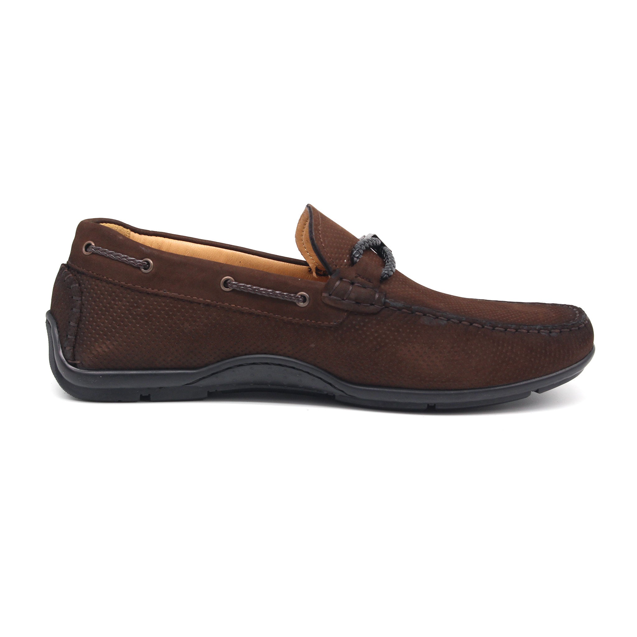 MOCASSIN EN CUIR REF 1828 MARRON FONCE AR