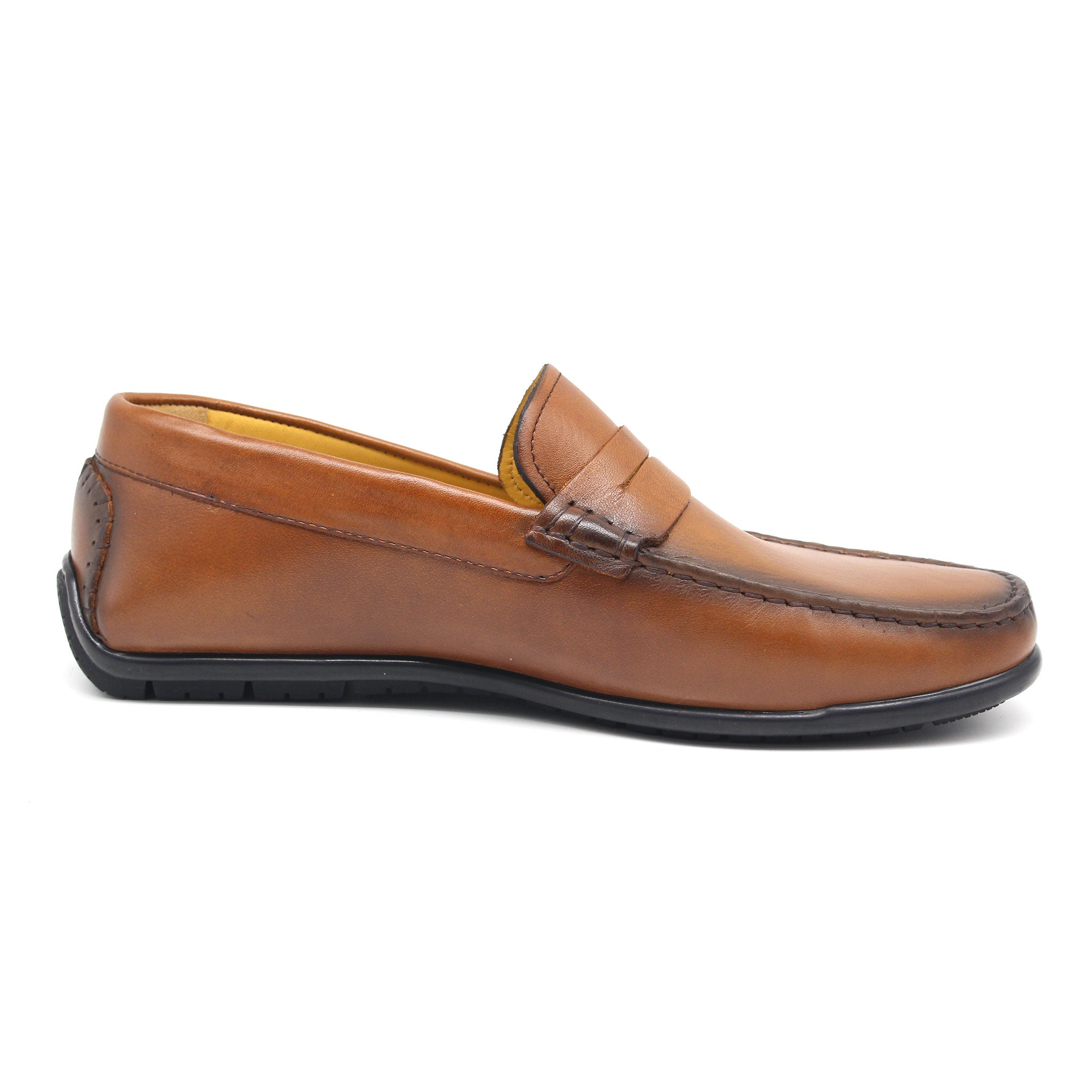 MOCASSIN EN CUIR REF 1827 MARRON CLAIR AR