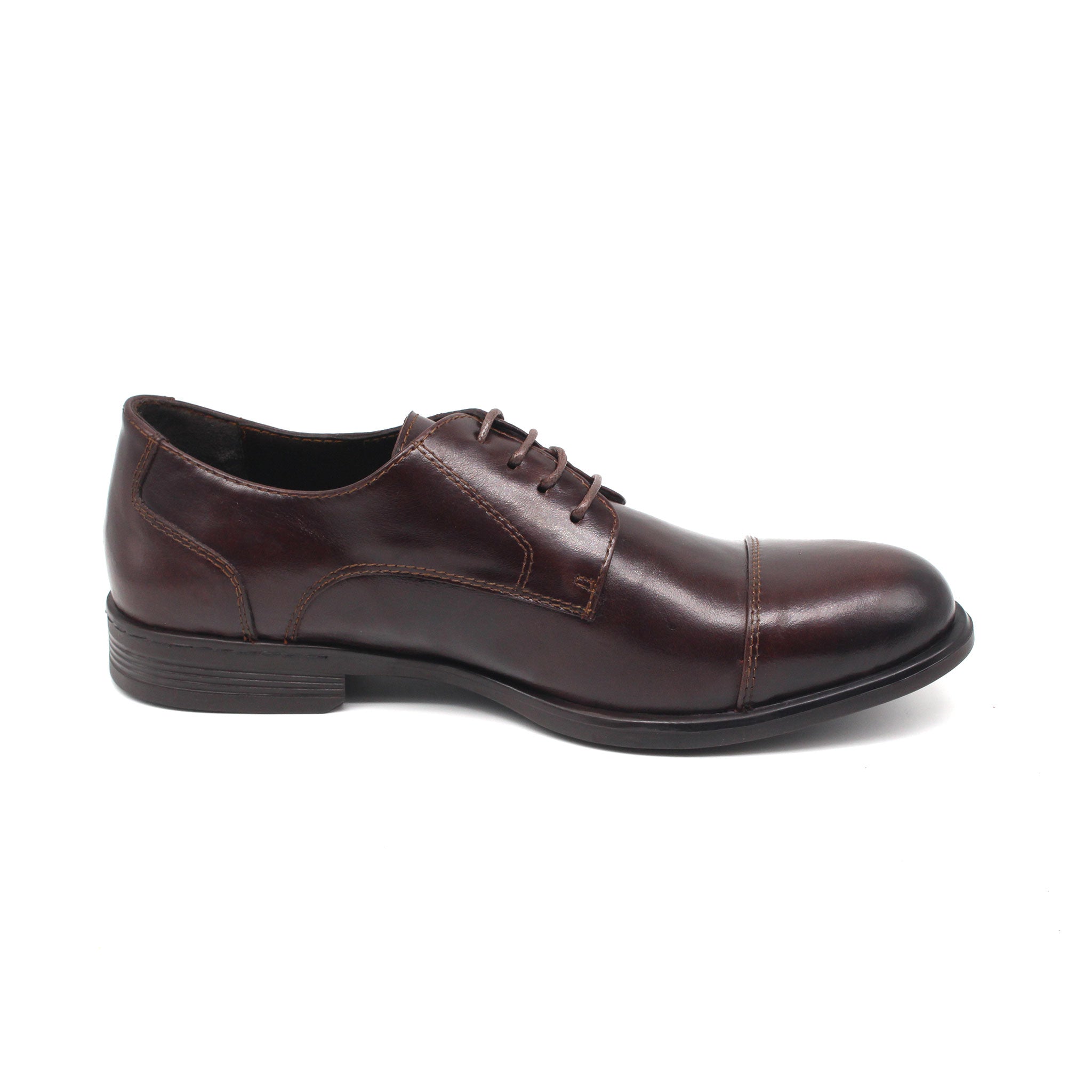REF: 1010 CHAUSSURE CLASS EN CUIR MARRON FONCE