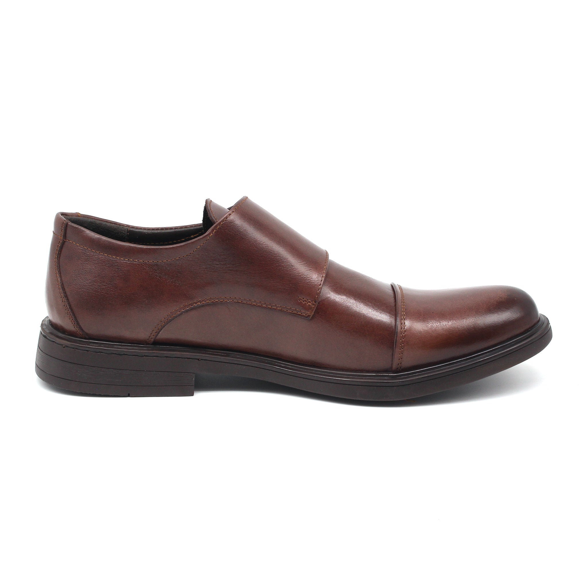 REF: 0154 CHAUSSURE CLASS EN CUIR MARRON FONCE