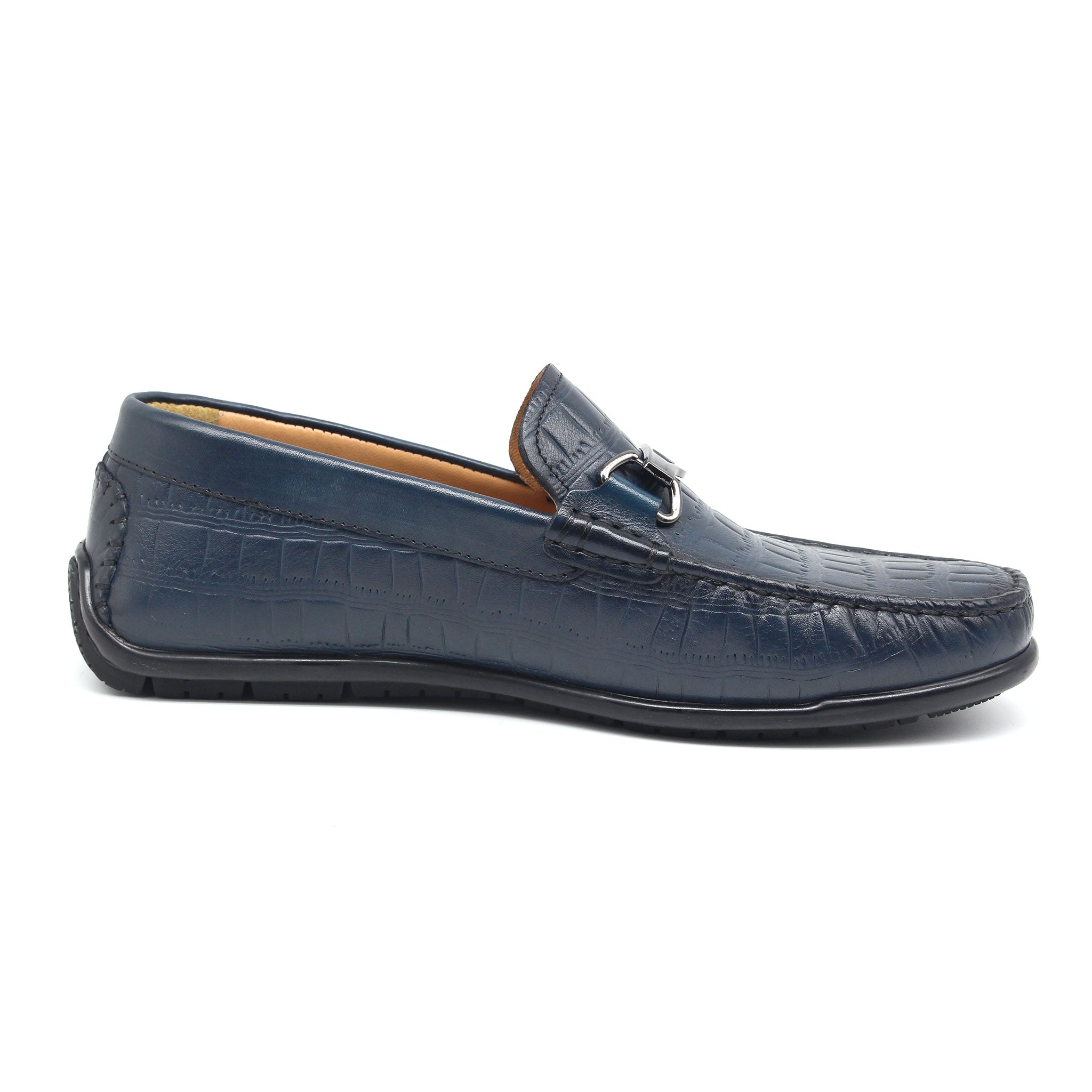 MOCASSIN EN CUIR REF 01818 BLEU AR