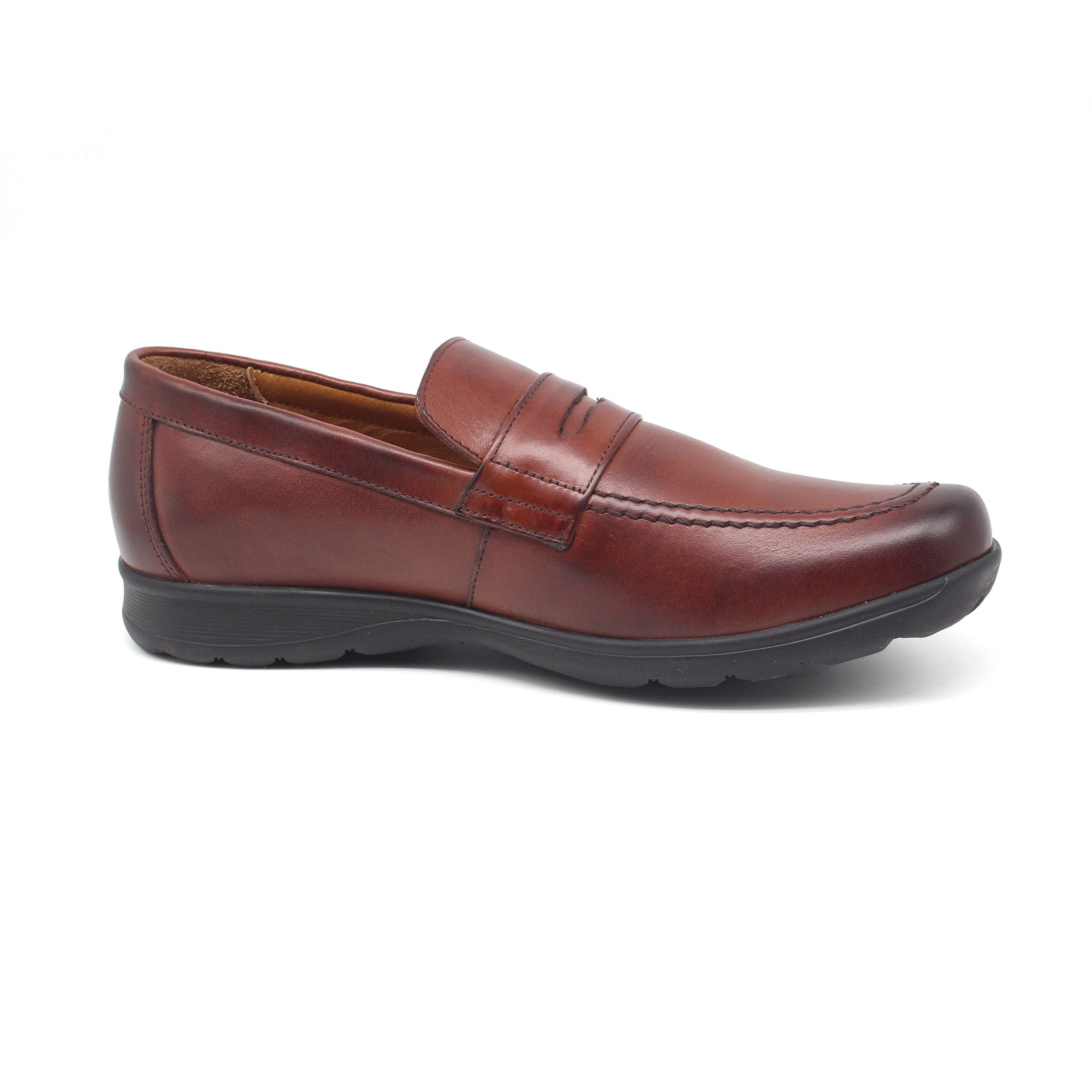 CHAUSSURE MEDICAL EN CUIR REF: 09 MARRON FONCE TK23