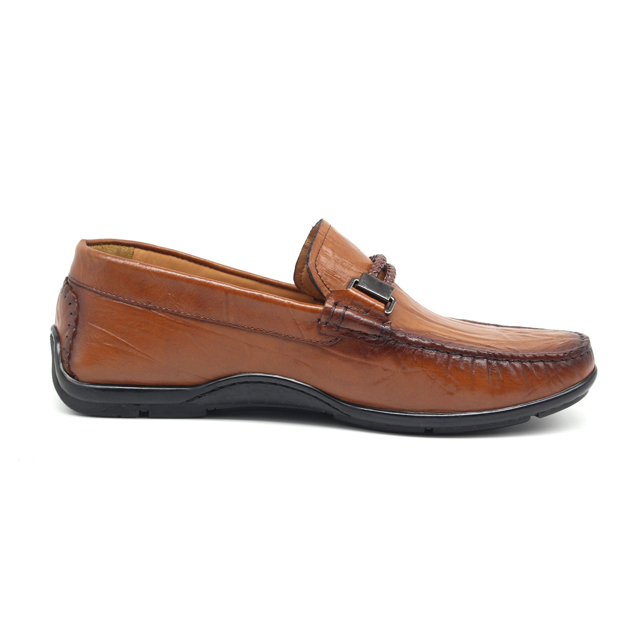 MOCASSIN EN CUIR REF 1819 MARRON CLAIR AR