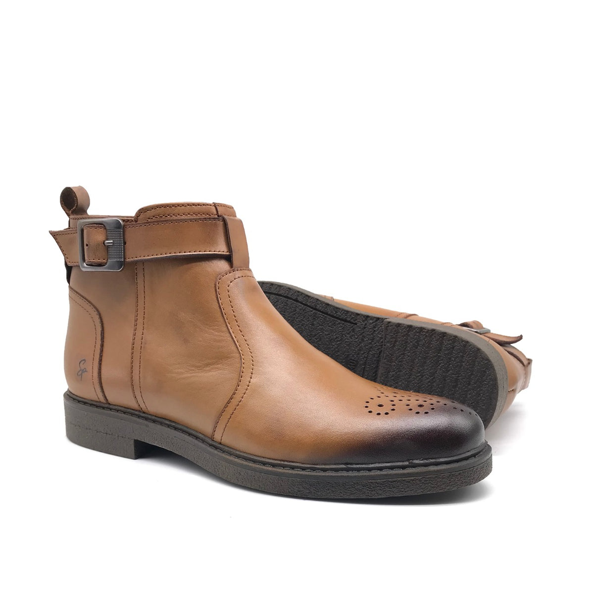 Ref: 6057 Bottine en Cuir Sablé pr23 - Shopilo Shoes