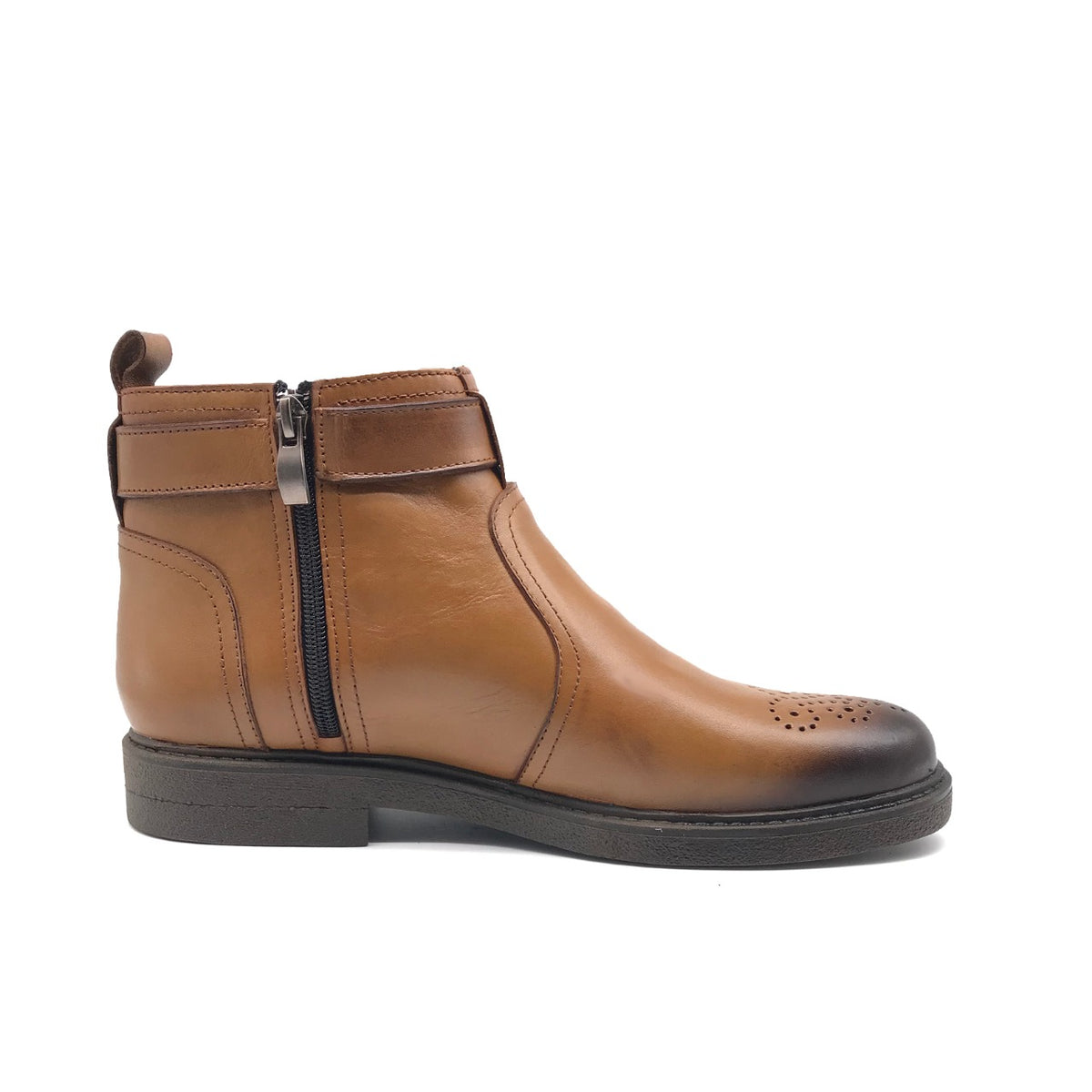 Ref: 6057 Bottine en Cuir Sablé pr23 - Shopilo Shoes