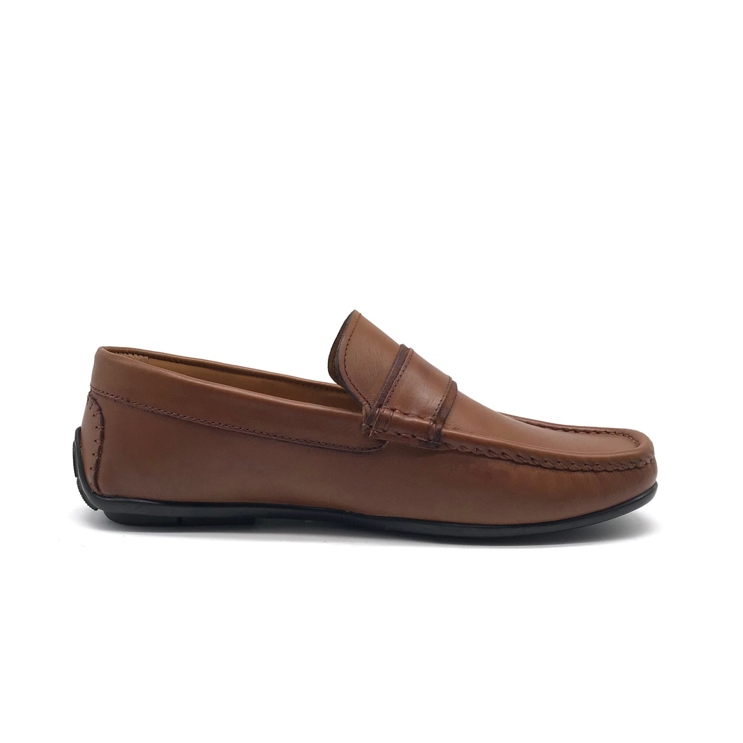 MO1746 Mocassin en Cuir Taba - Shopilo Shoes
